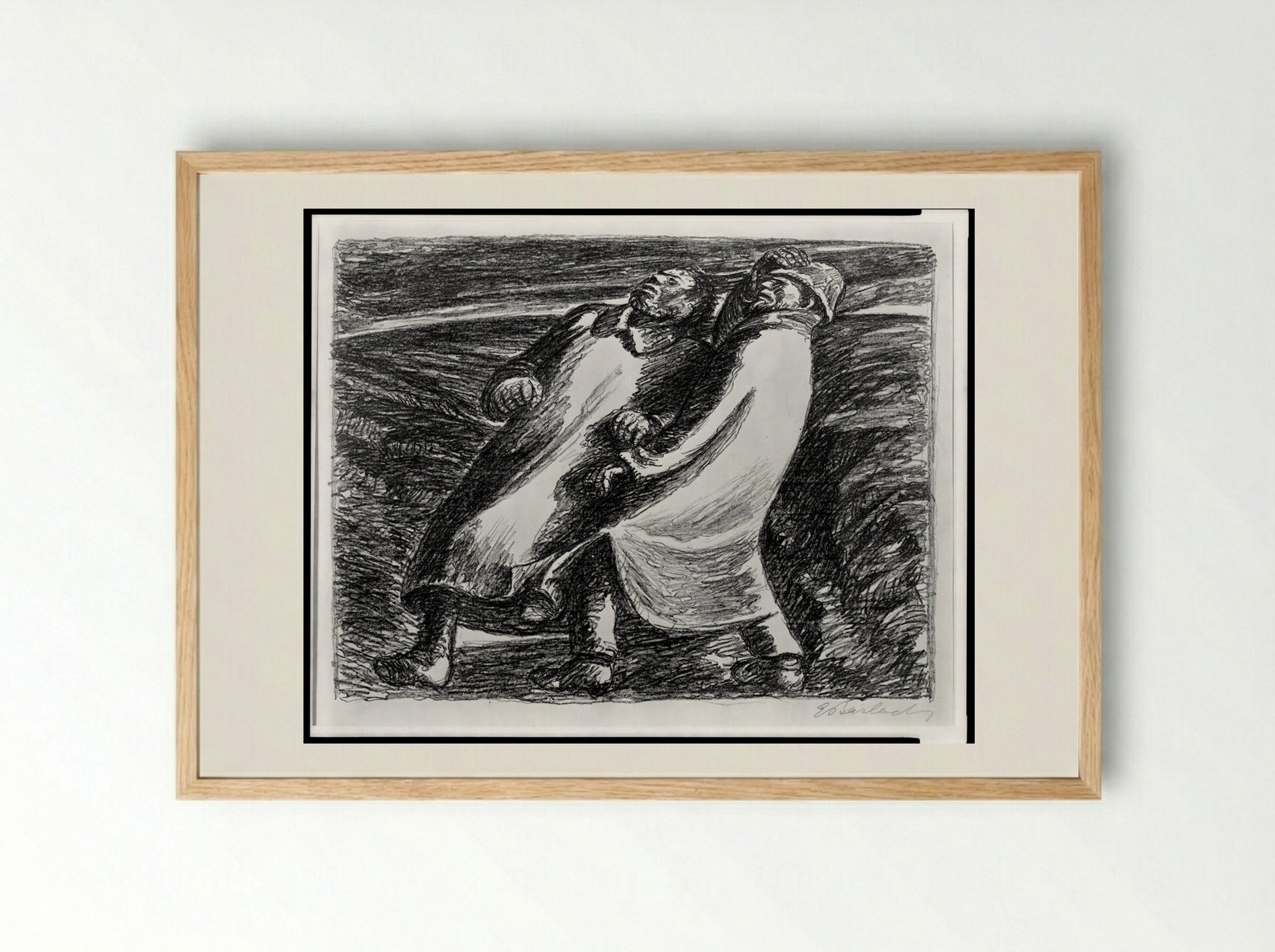 Panicked Fright - Ernst Barlach - Framed Print Wood