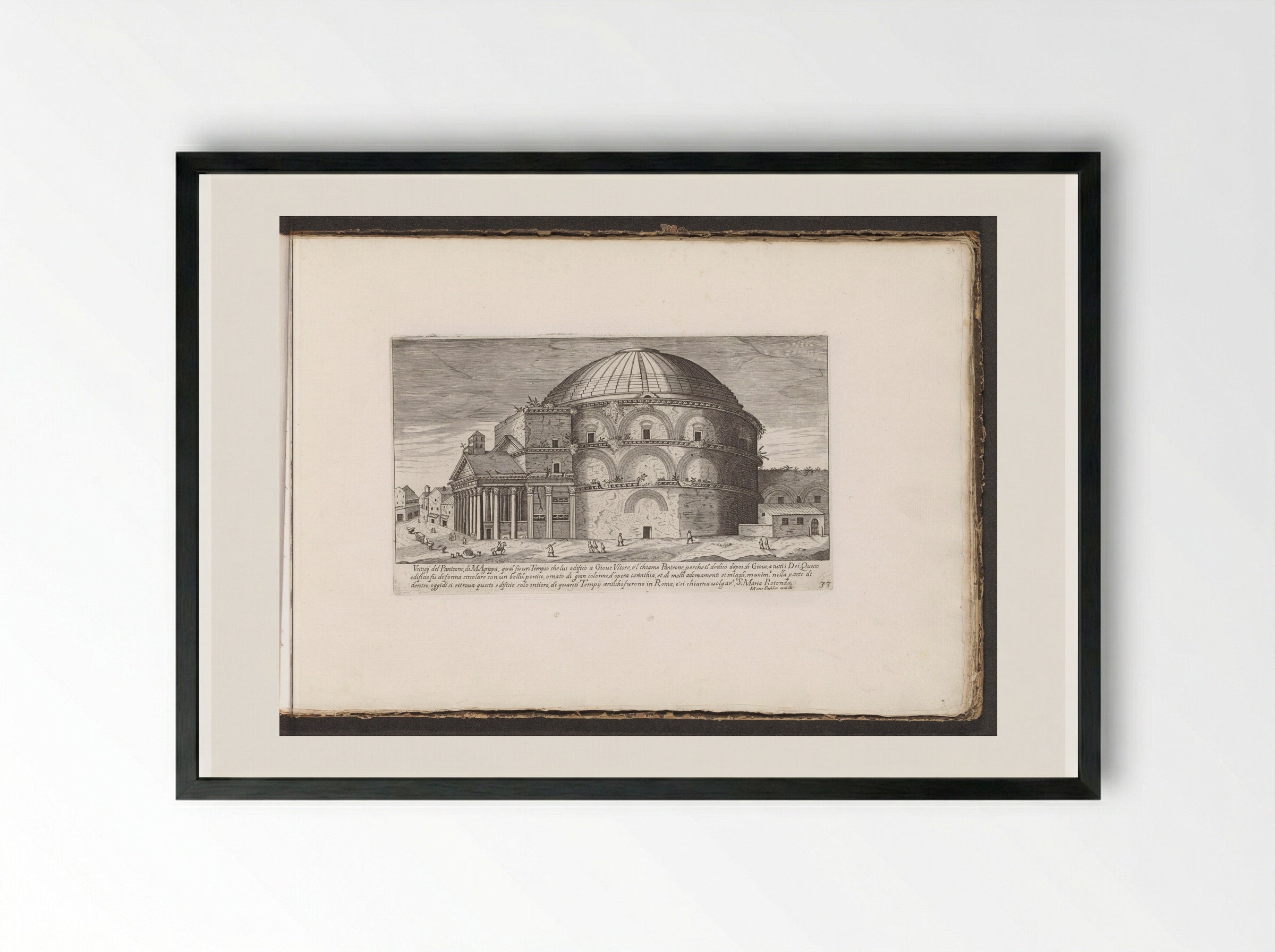 Pantheon - Giovanni Giacomo de' Rossi - Framed Print Black