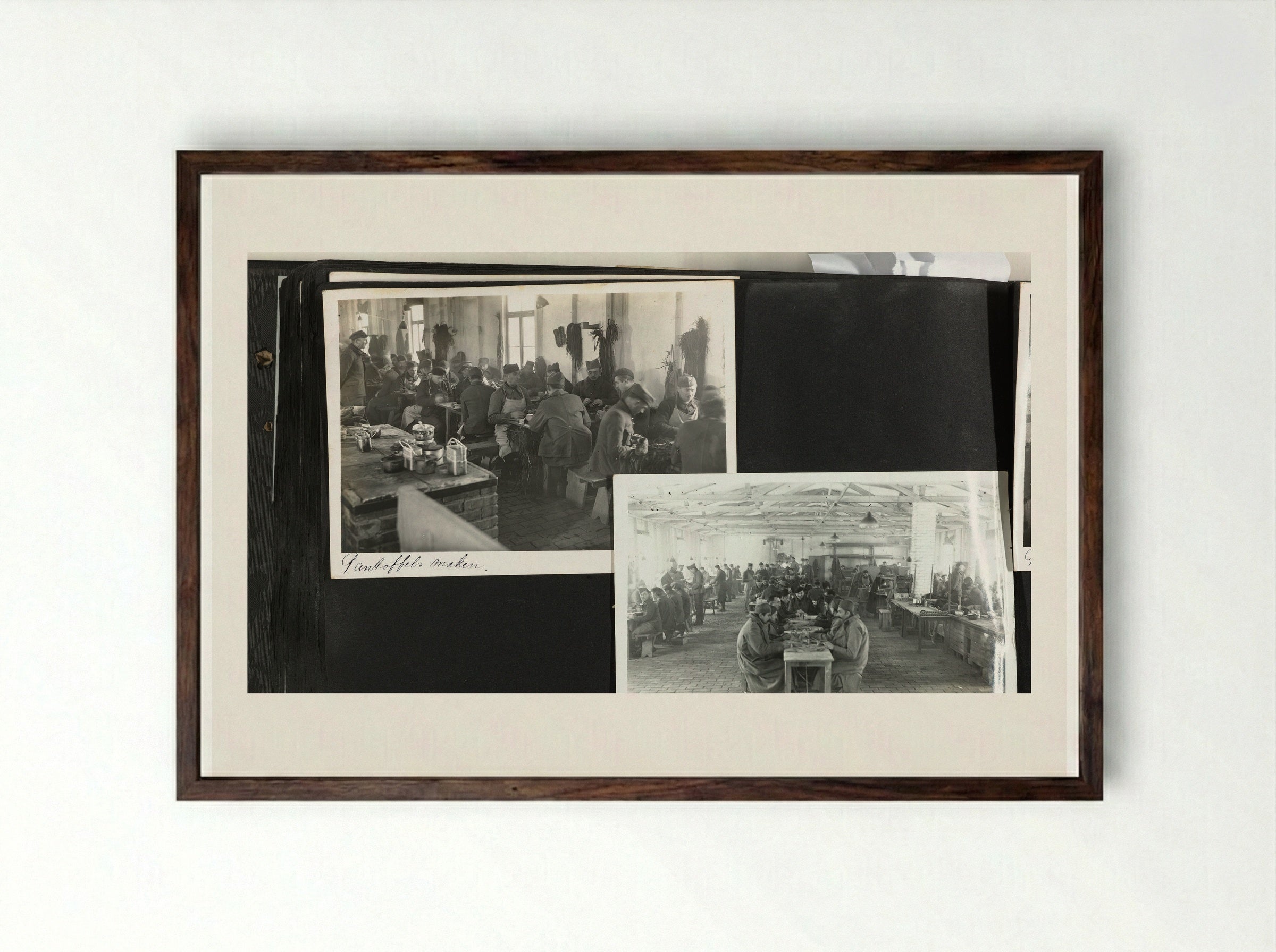 Pantoffels maken / Speelgoed maken - Dick W.B. van Maarseveen - Framed Print Dark Wood