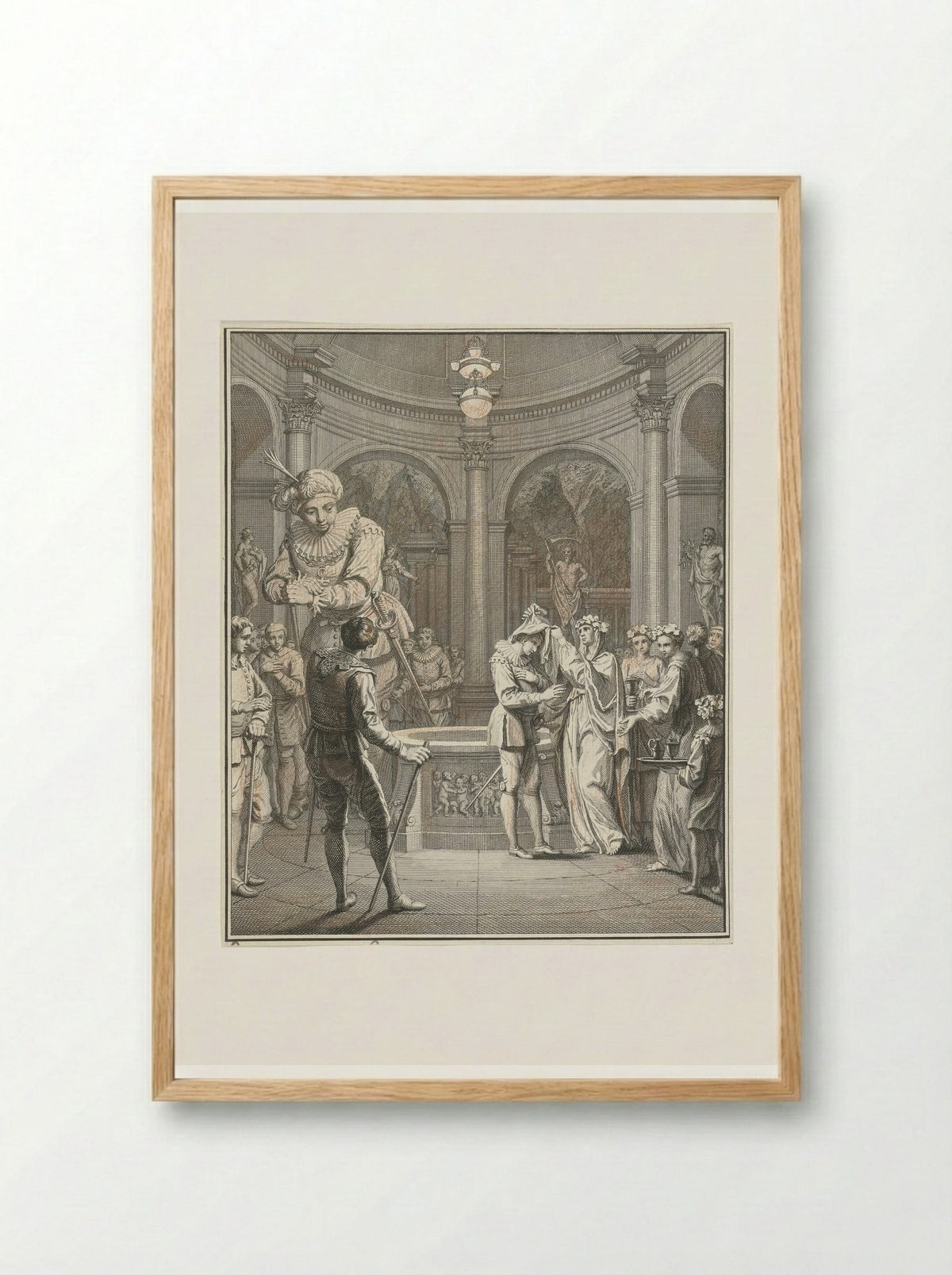 Panurge and the High Priestess Bacbuc - Jacob Folkema - Framed Print Wood