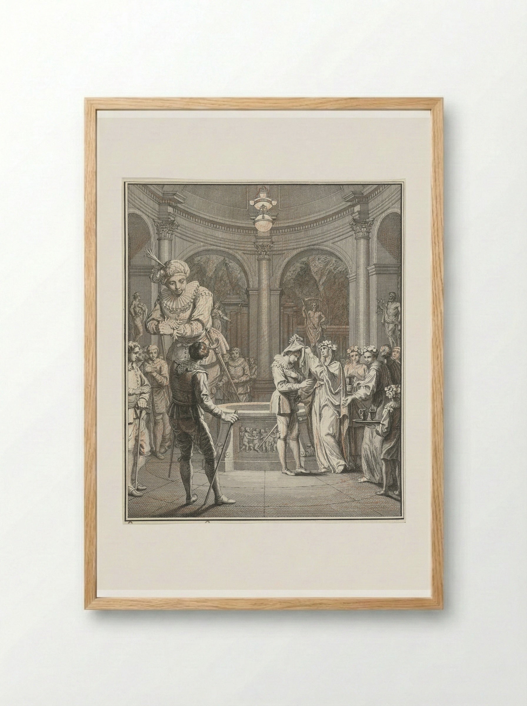 Panurge and the High Priestess Bacbuc - Jacob Folkema - Framed Print Wood