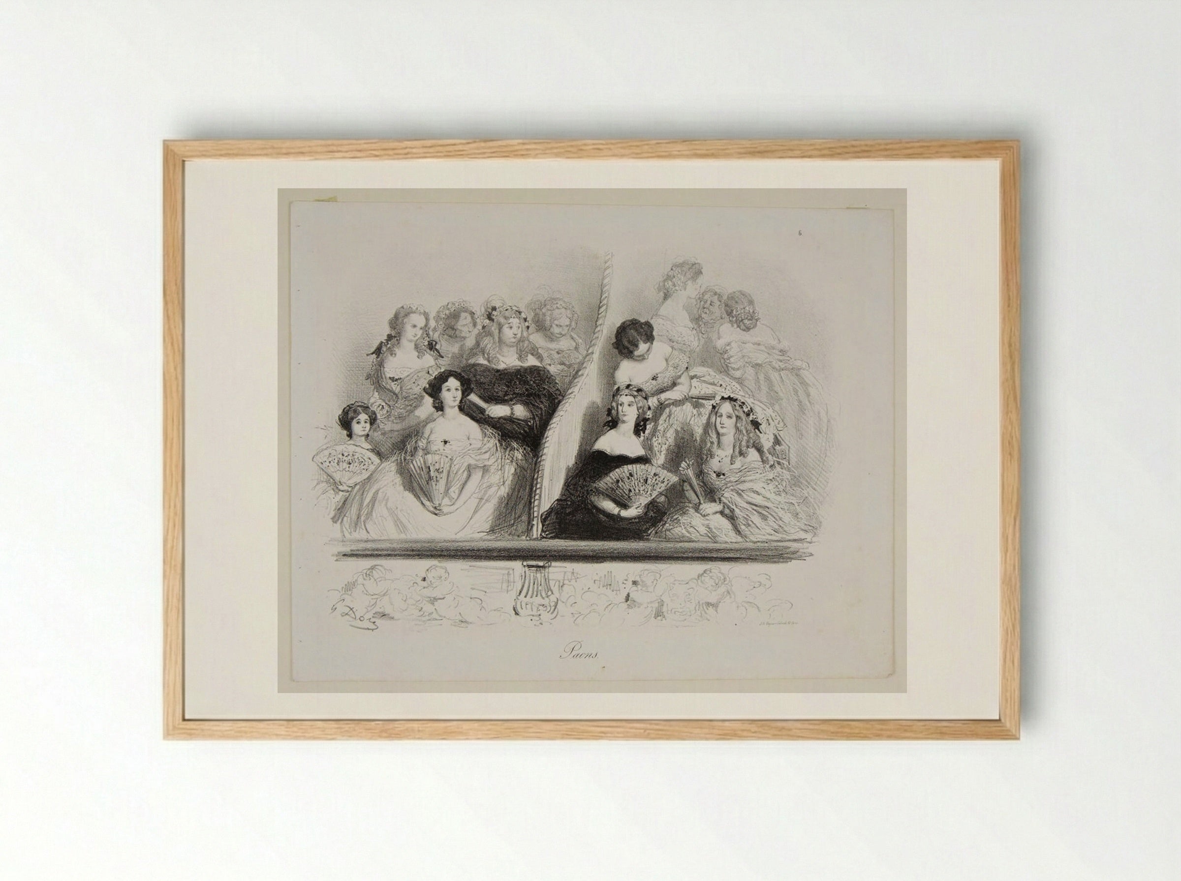 Paons (Peacocks) - Gustave Doré - Framed Print Wood