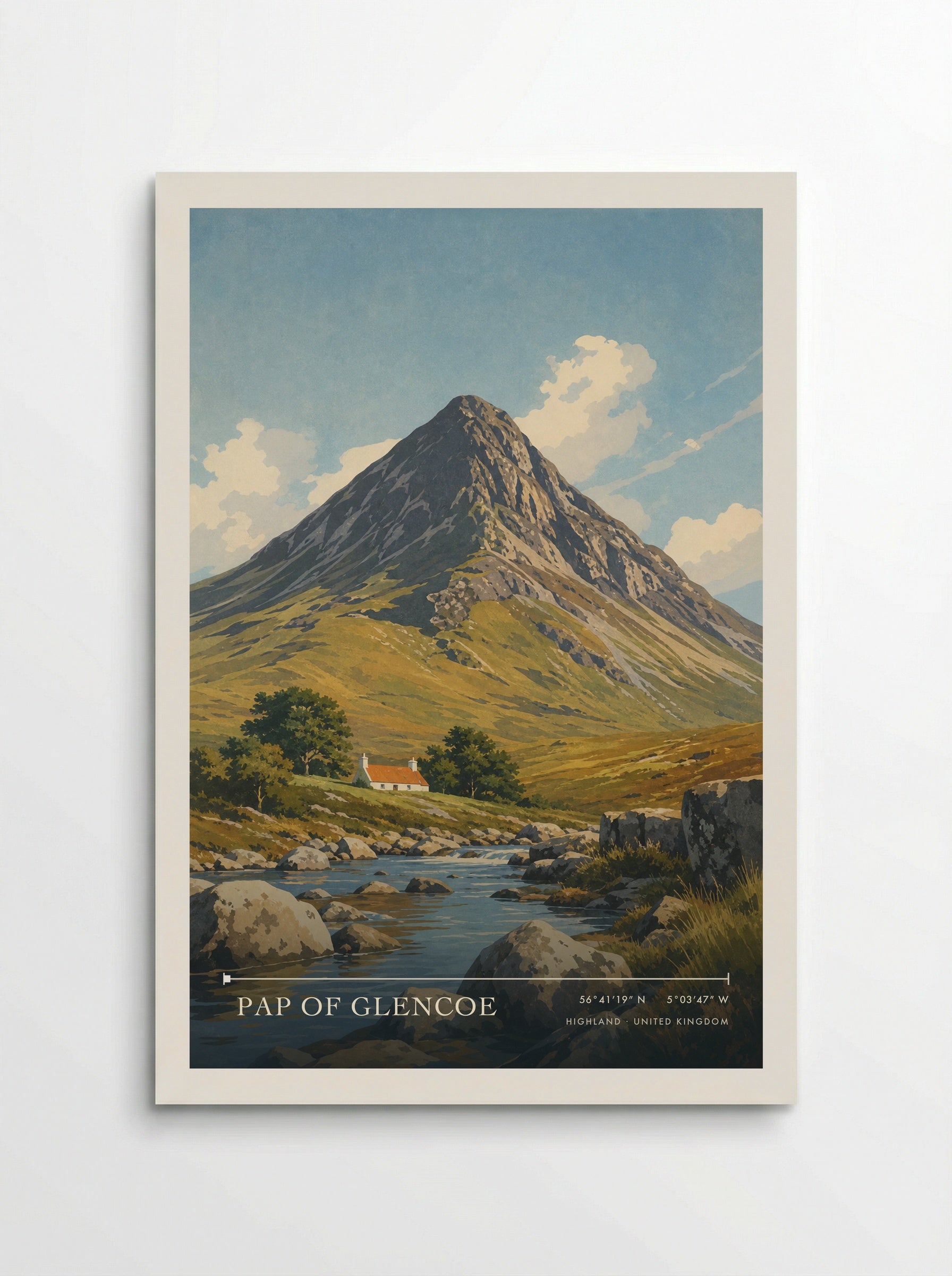 Pap of Glencoe Highland United Kingdom Travel Poster - Poster