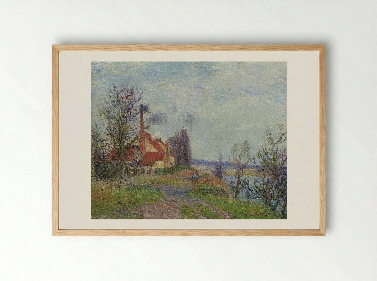 Paper Mill at Port Marly - Gustave Loiseau - Framed Print Wood