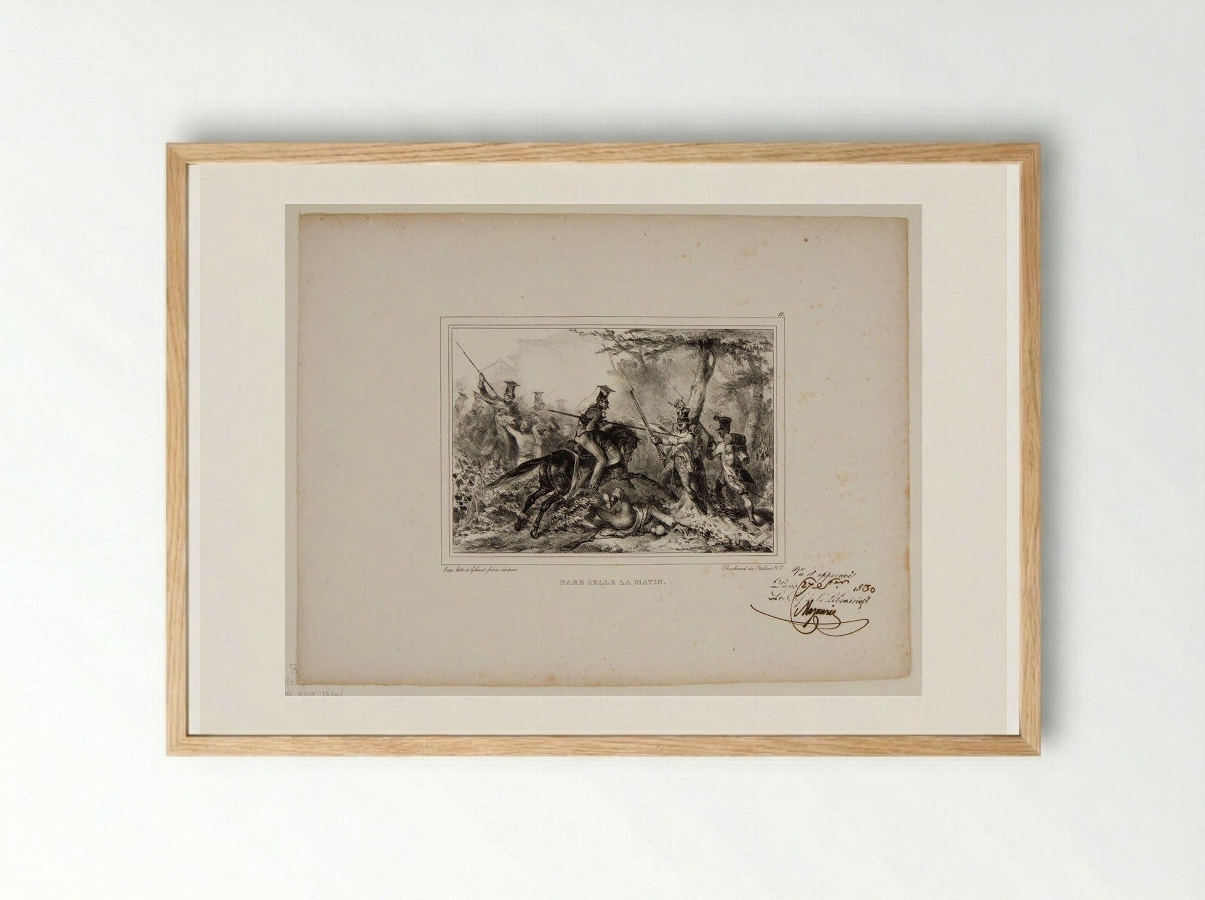 Pare celle la matin - Denis-Auguste-Marie Raffet - Framed Print Wood
