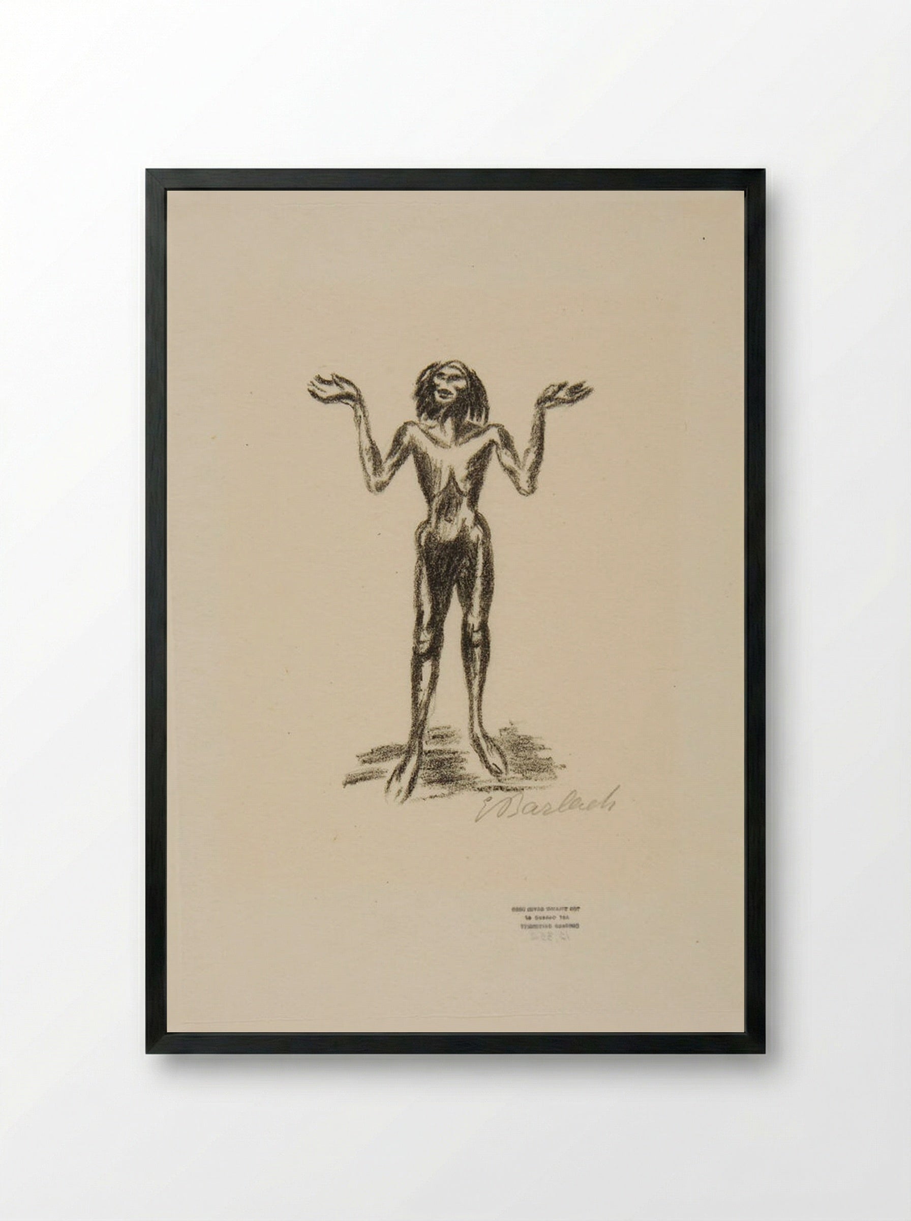 Pariah: The Legend 4: The Pariah's Thanksgiving - Ernst Barlach - Framed Print Black