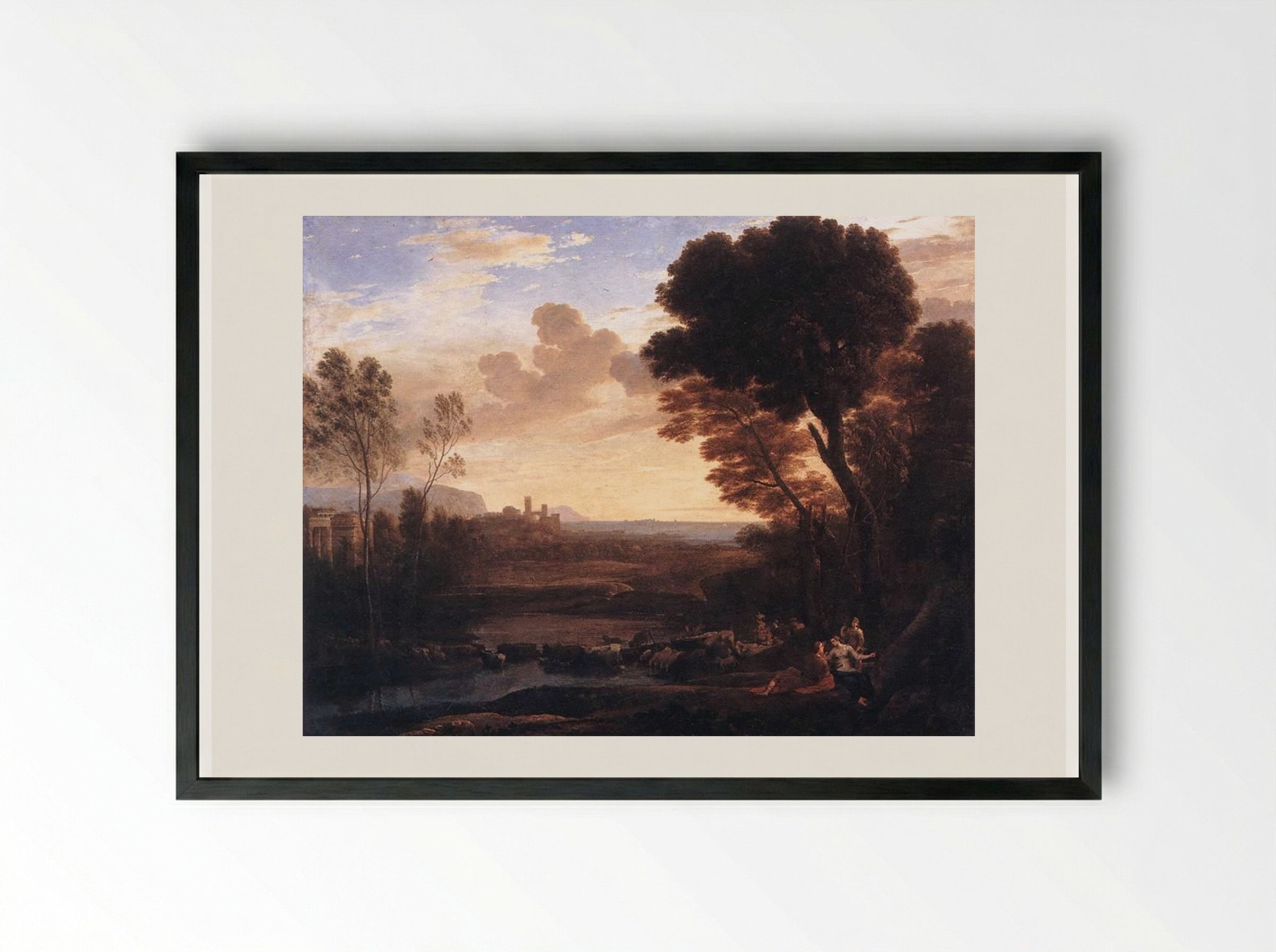 Paris and Oenone - Jacob de Wit - Framed Print Black