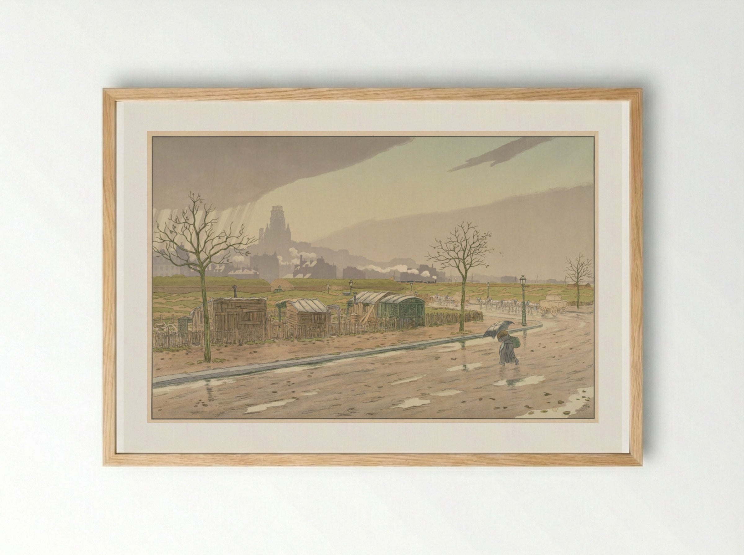 Parisian Landscapes: The Fortifications - Henri Rivière - Framed Print Wood