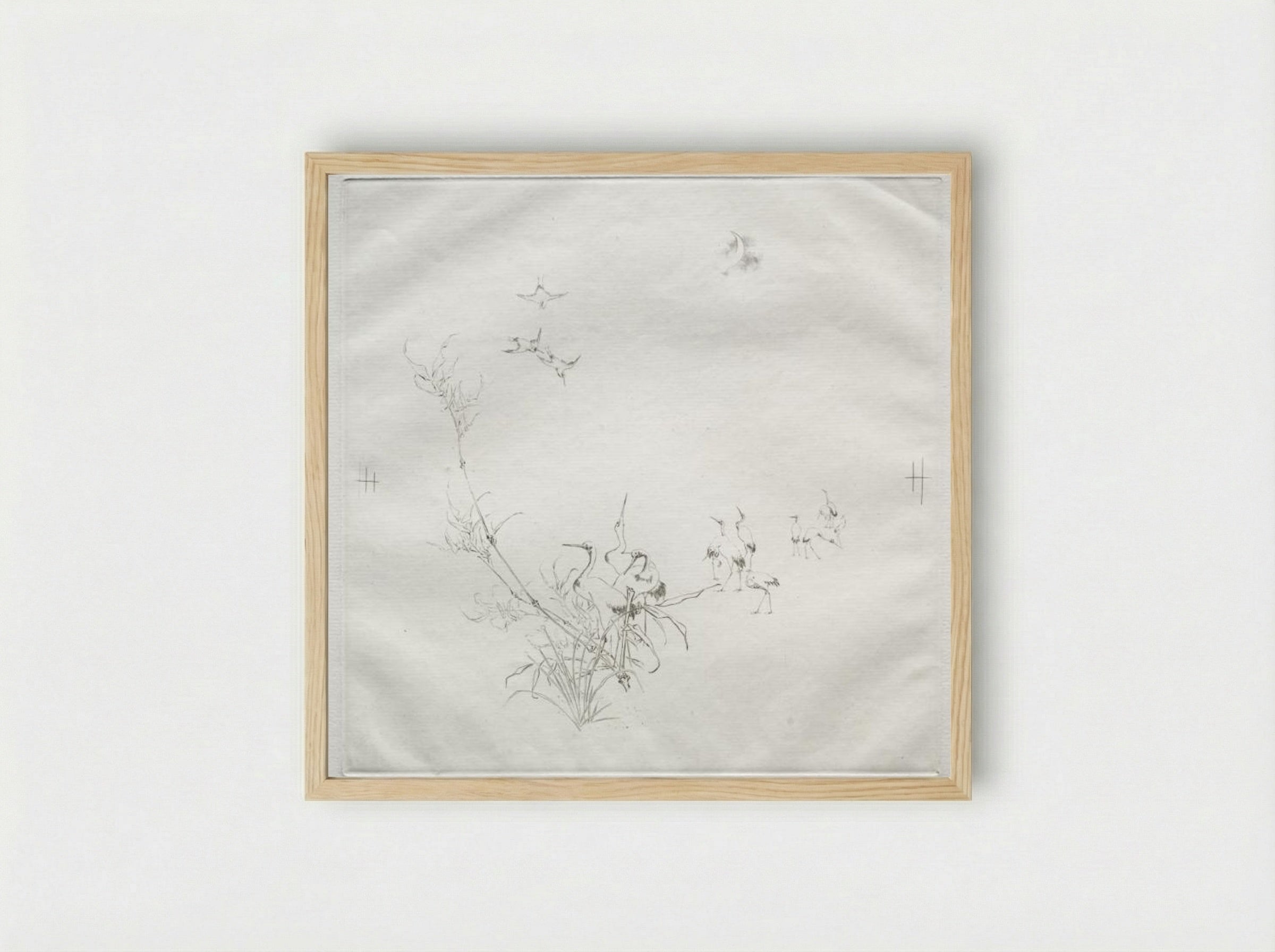 Parisian Service (Haviland service): The Moon (no. 5) - Félix Bracquemond - Framed Print Wood