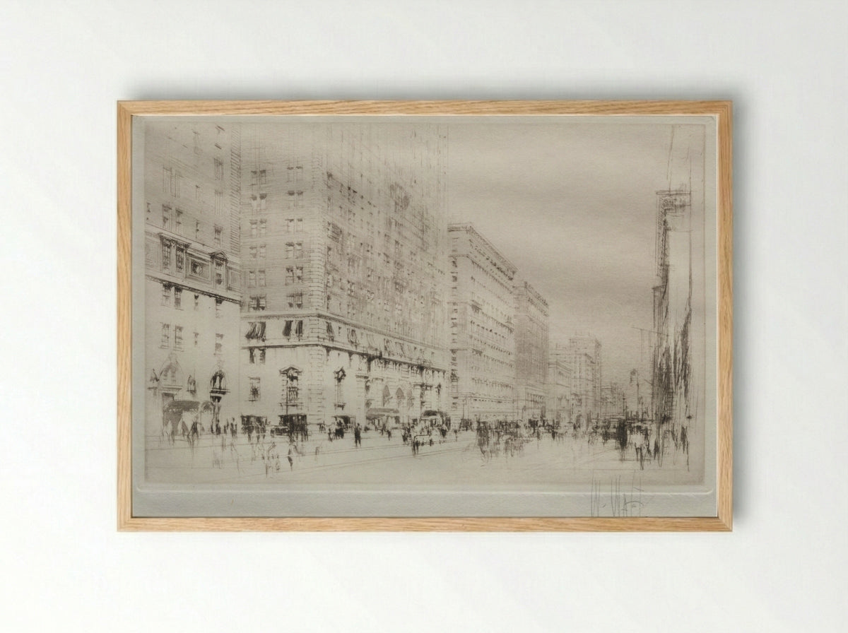 Park Avenue, New York - William Walcot - Framed Print Wood