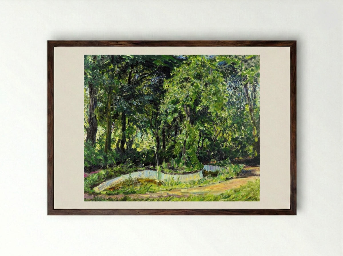Park Landscape in the Palatinate - Max Slevogt - Framed Print Dark Wood