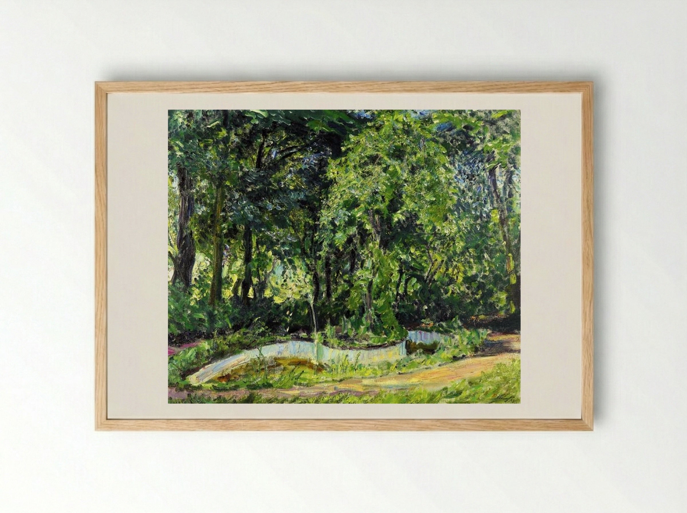 Park Landscape in the Palatinate - Max Slevogt - Framed Print Wood