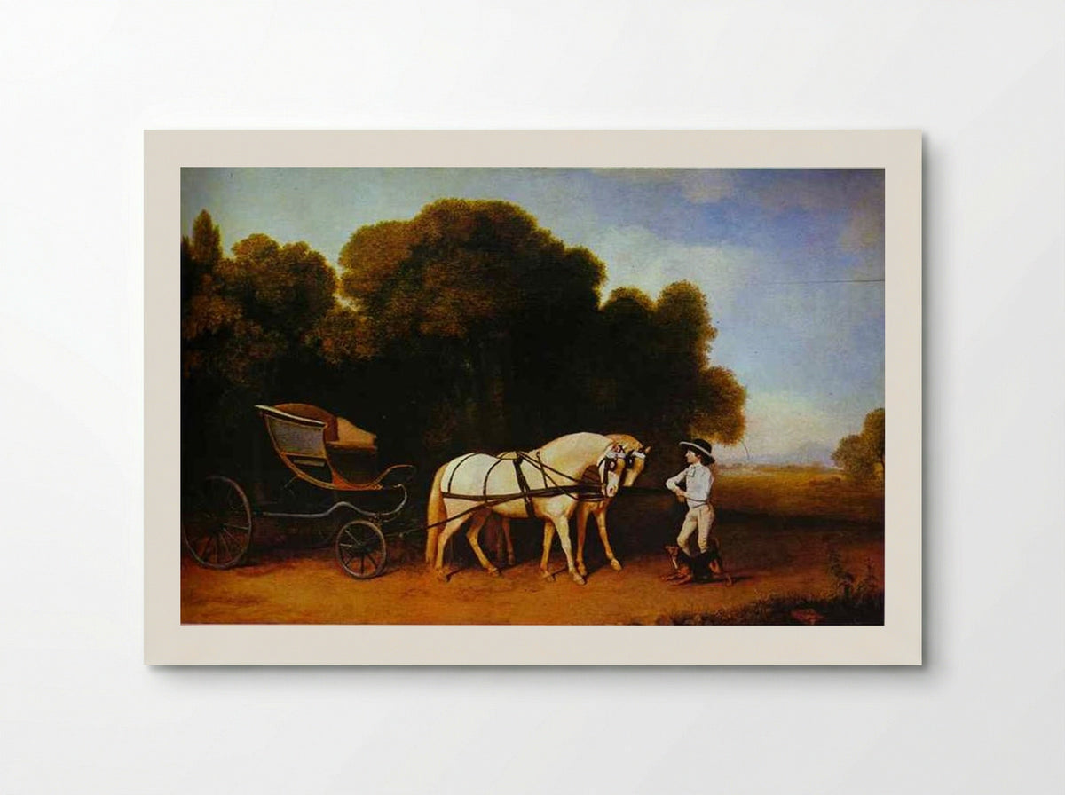 Park Phaeton with a Pair of Cream Ponies - George Stubbs - Poster