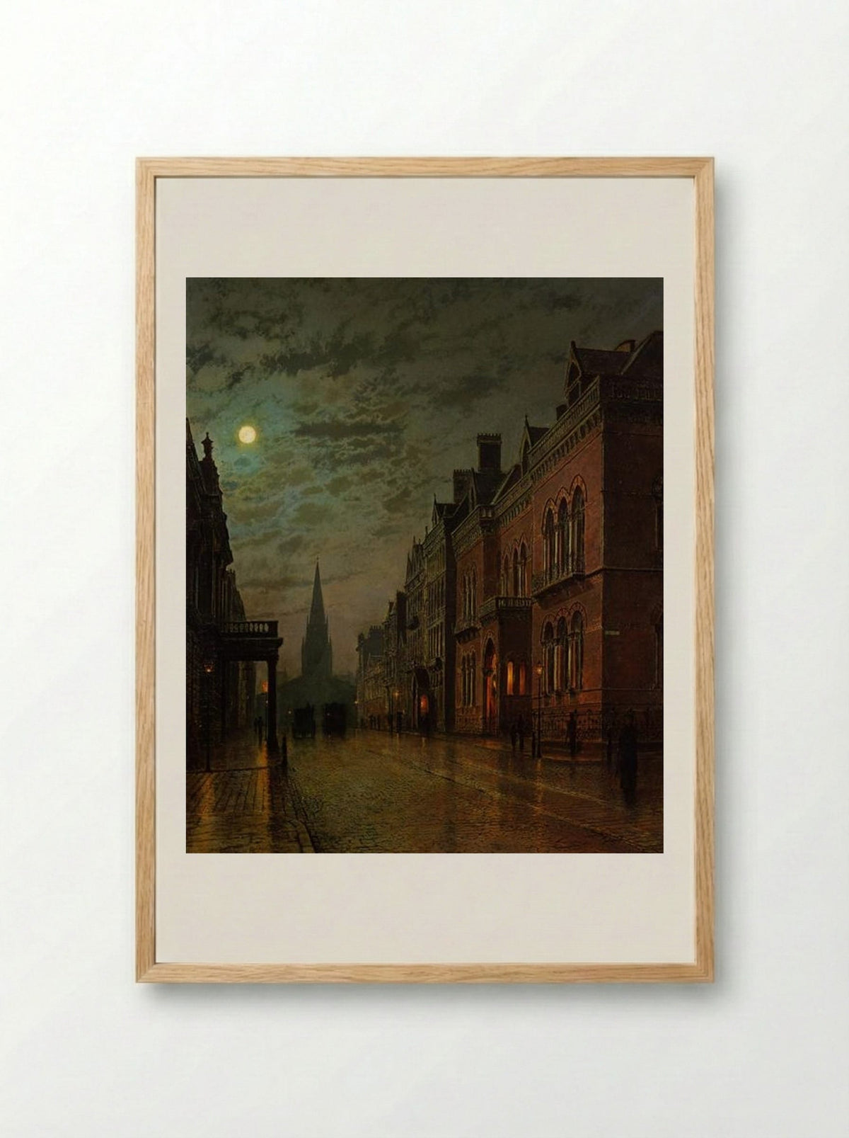 Park Row, Leeds - John Atkinson Grimshaw - Framed Print Wood