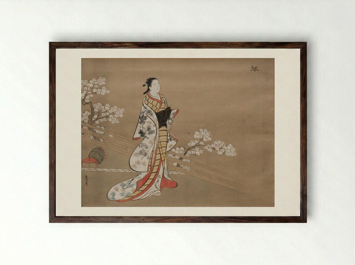 Parody of Murasaki, from Lavender - Kawamata Tsuneyuki - Framed Print Dark Wood