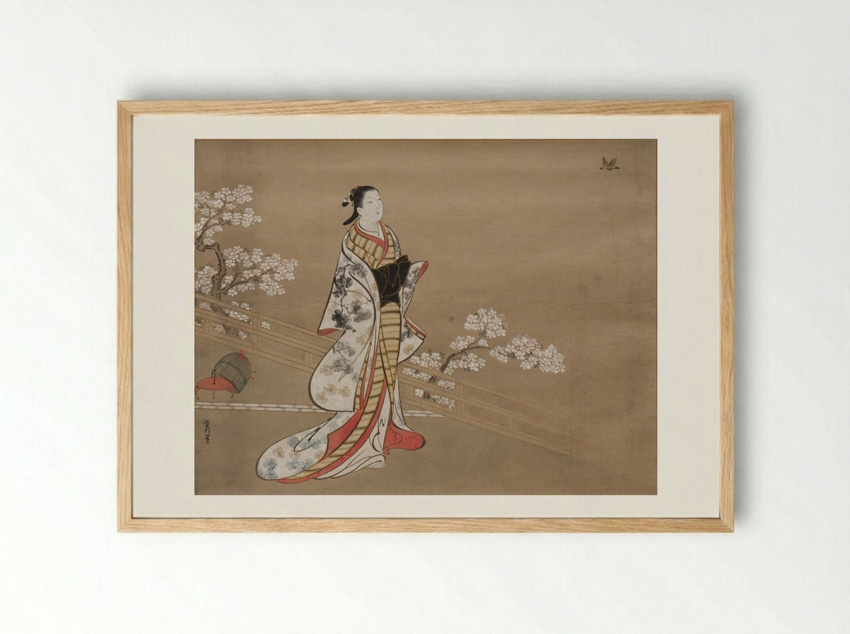 Parody of Murasaki, from Lavender - Kawamata Tsuneyuki - Framed Print Wood