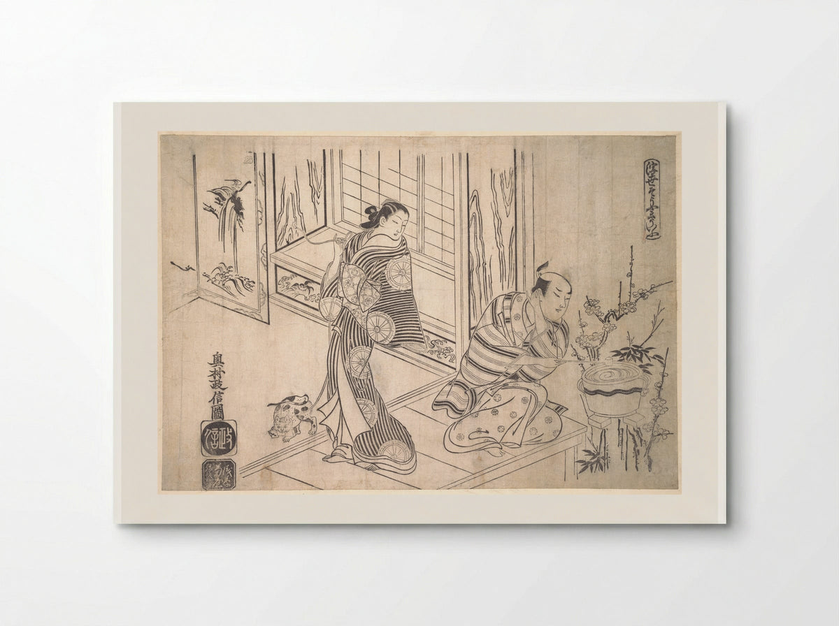 Parody of the Legend of Xu You and Chao Fu - Okumura Masanobu - Poster