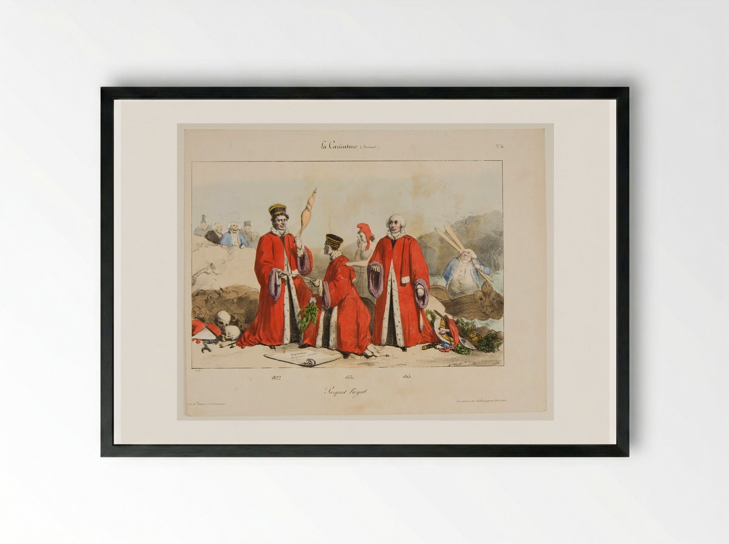 Parquet Royal - Denis-Auguste-Marie Raffet - Framed Print Black