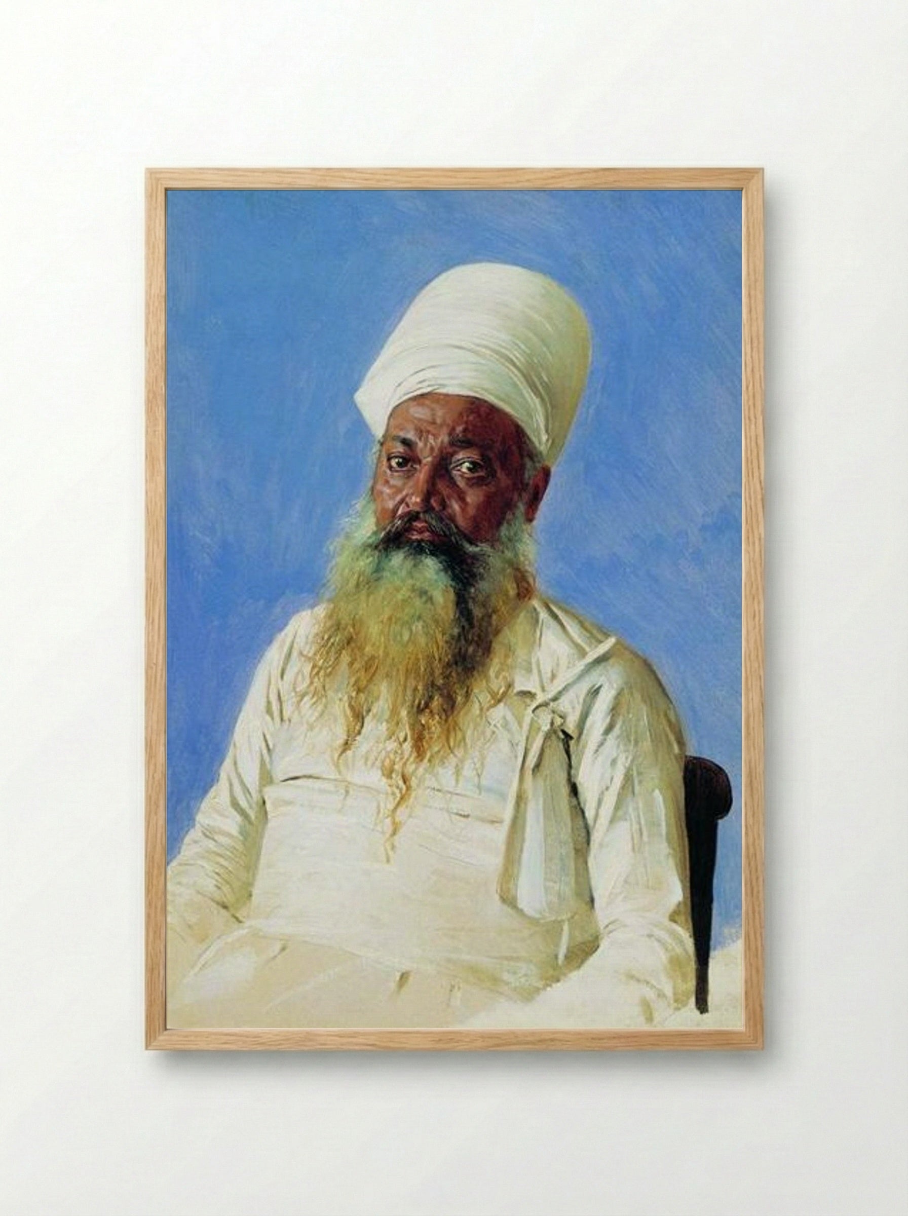 Parsi Priest (Fire-Worshipper), Bombay - Vasily Vereshchagin - Framed Print Wood