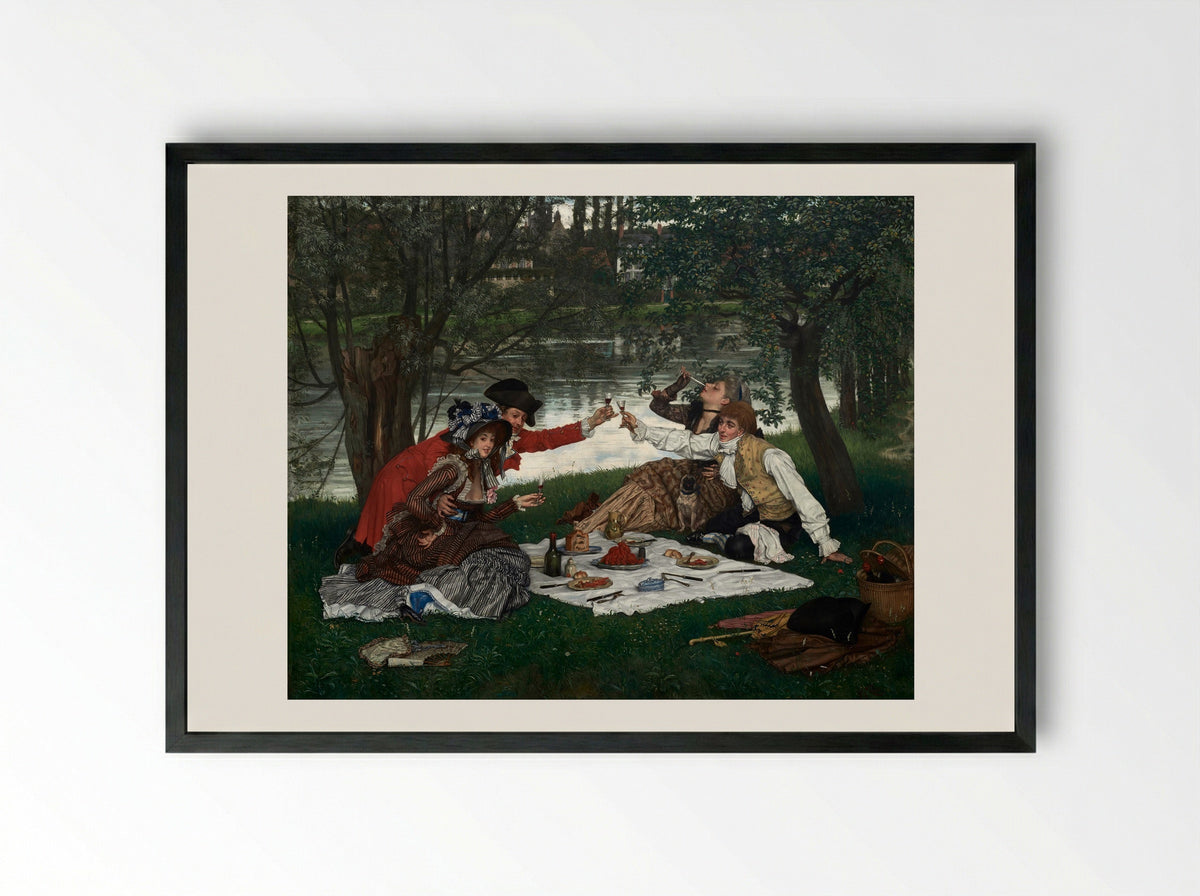 Partie Carrée - James Tissot - Framed Print Black