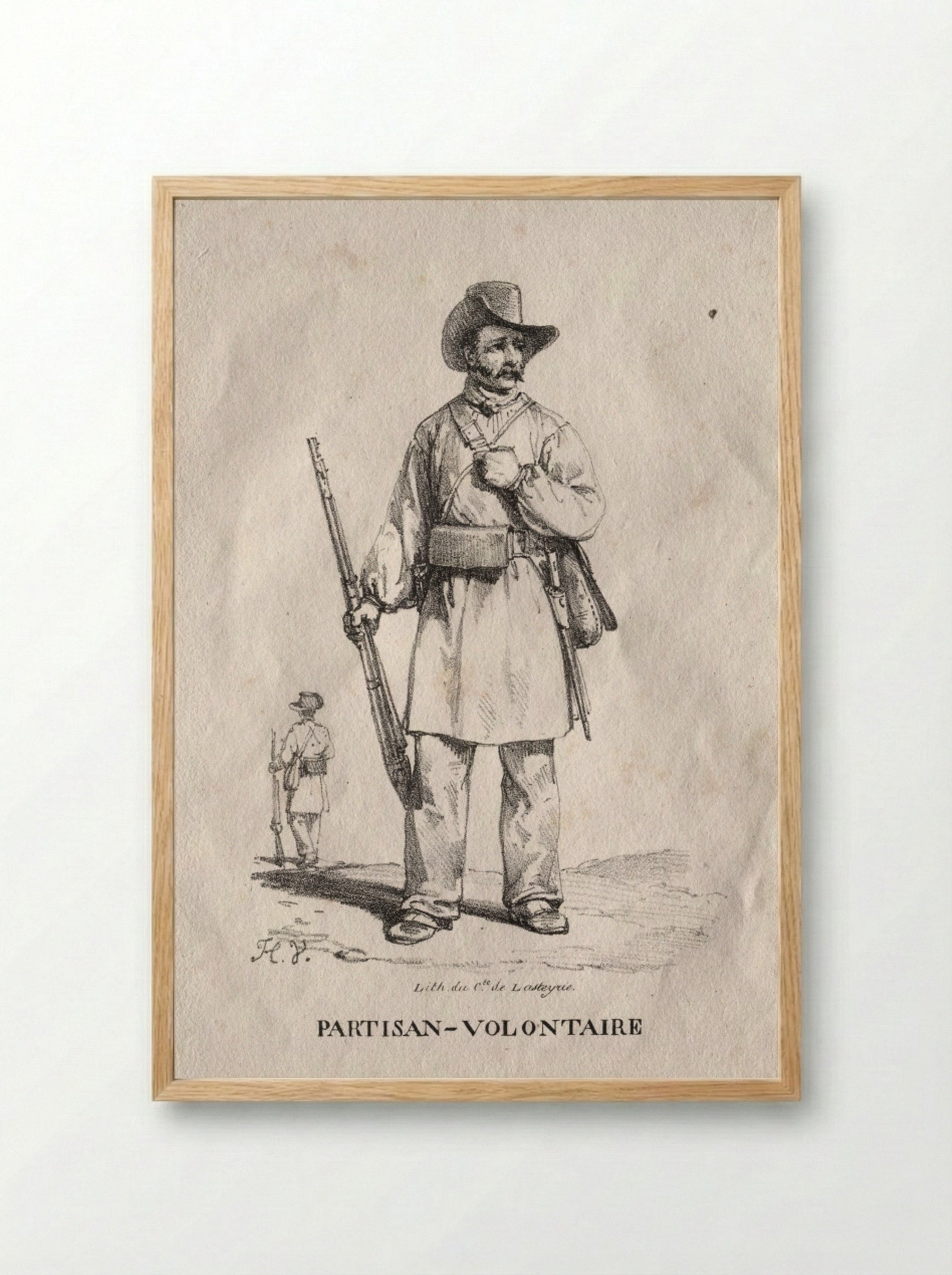 Partisan-Volontaire - Horace Vernet - Framed Print Wood