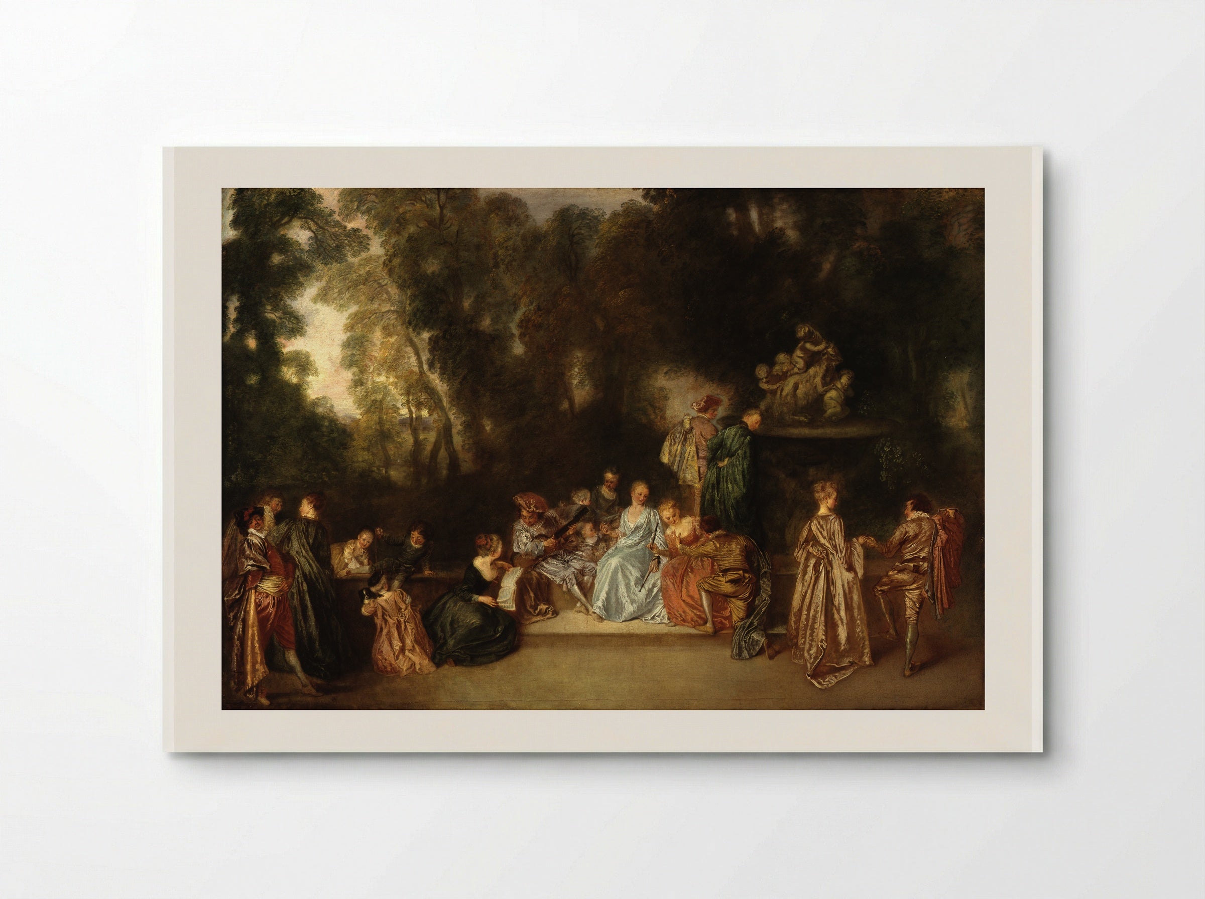 Party in the Open Air - Antoine Watteau - Poster