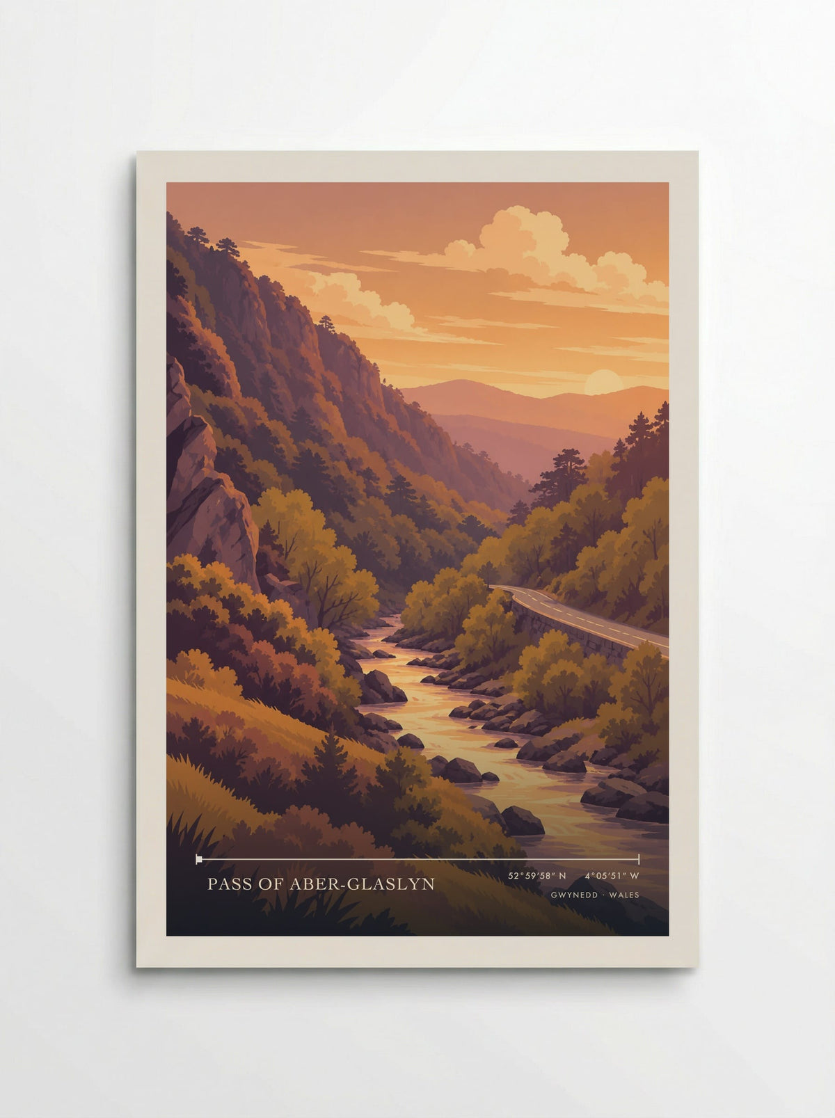 Pass of Aber-Glaslyn, Gwynedd | Travel Poster - Poster