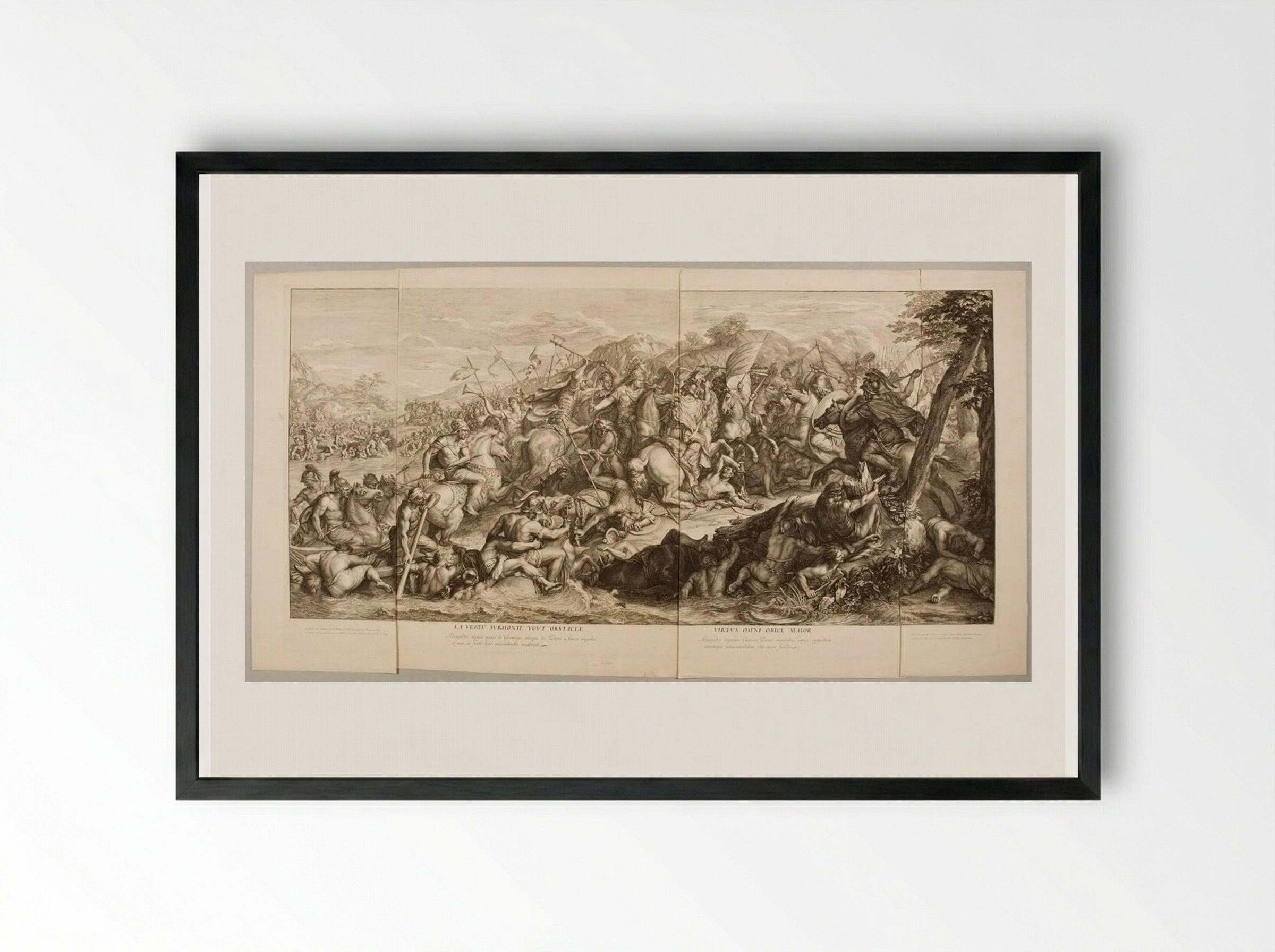 Passage of the Granicus - Gérard Audran - Framed Print Black