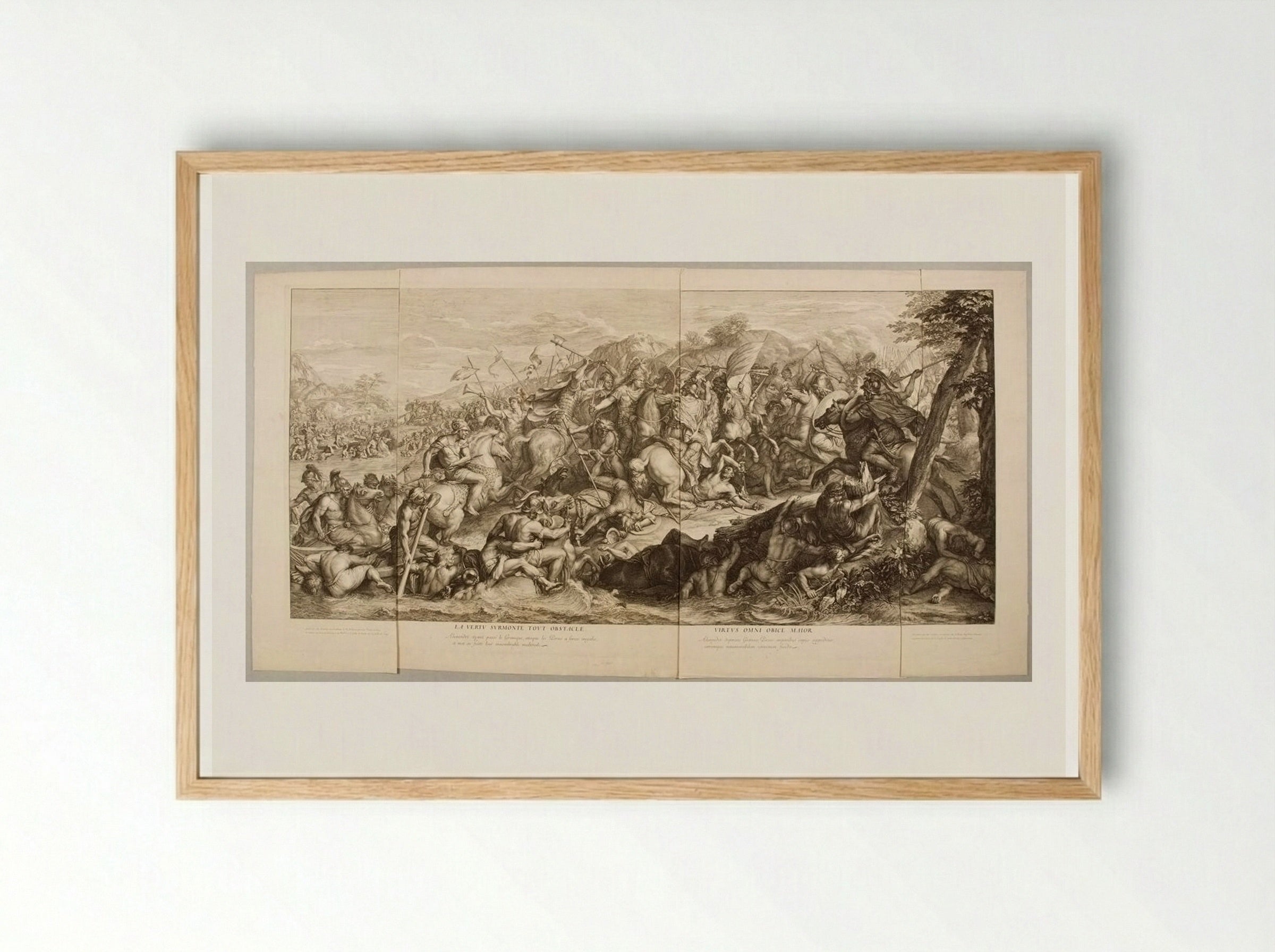 Passage of the Granicus - Gérard Audran - Framed Print Wood