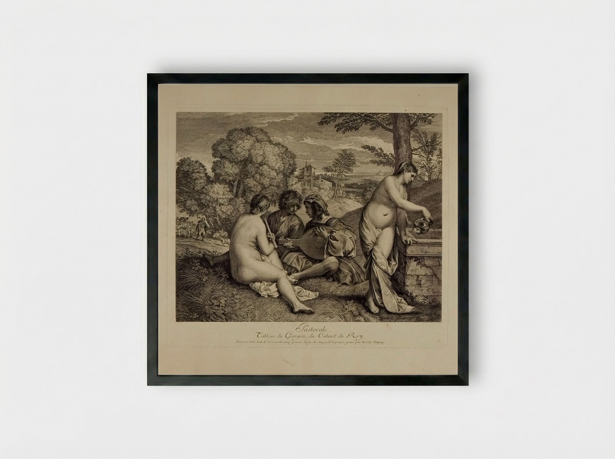 Pastorale - Nicolas Gabriel Dupuis - Framed Print Black