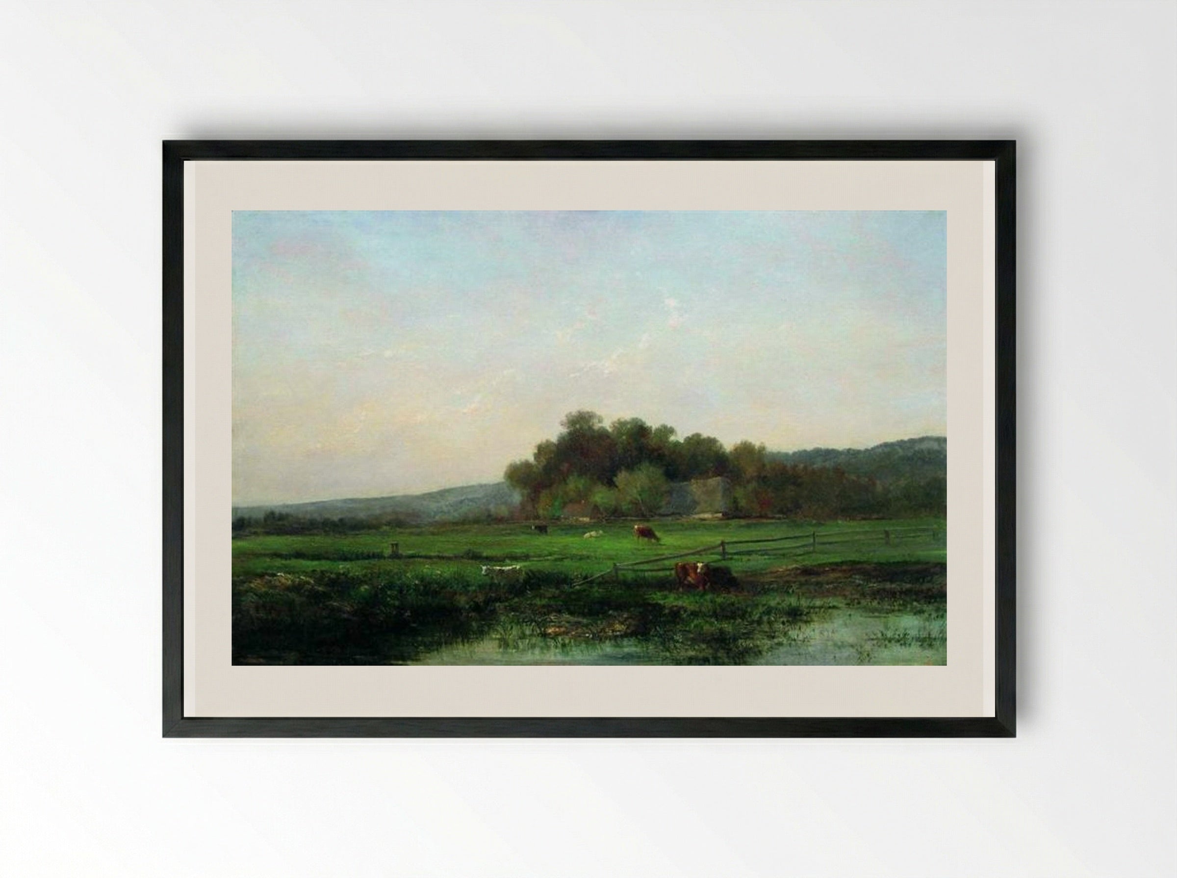 Pasture - Volodymyr Orlovsky - Framed Print Black