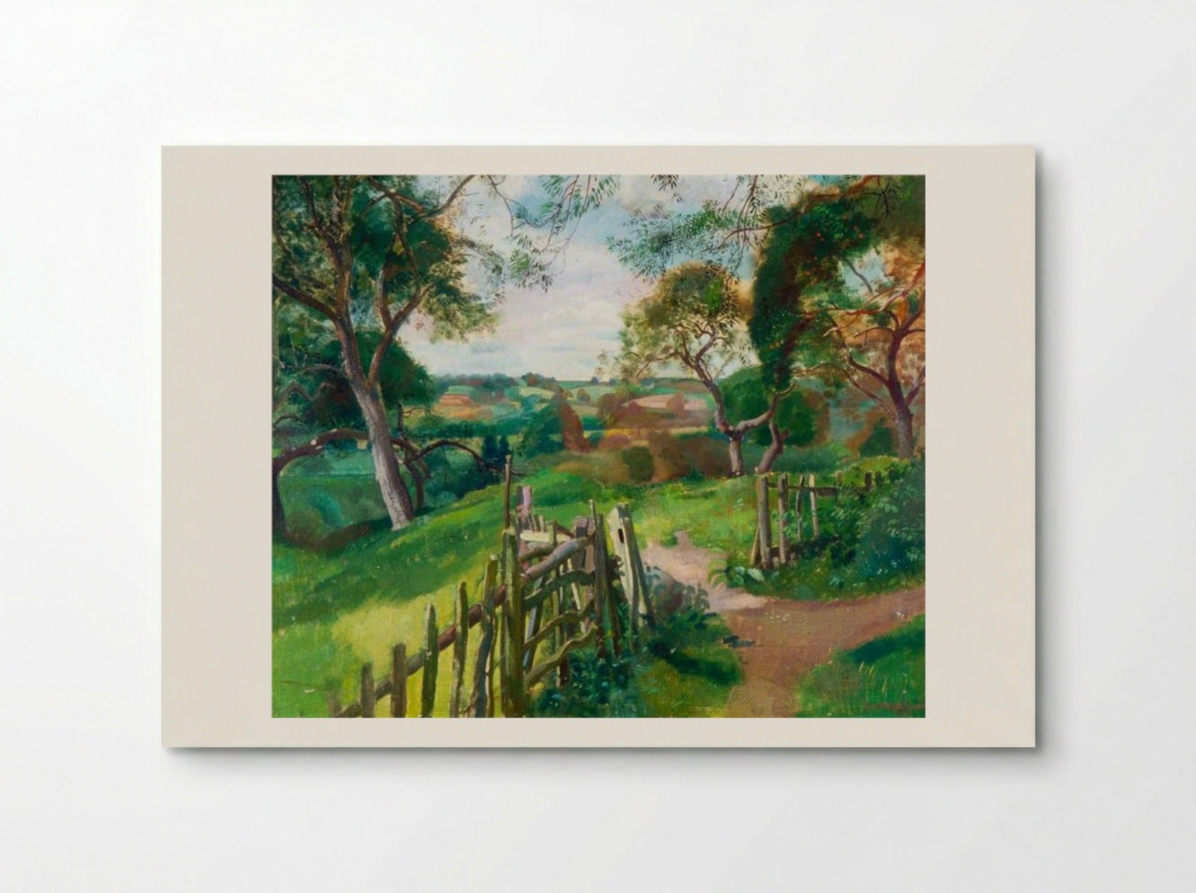 Path and Gate in a Landscape - Leon Underwood - Poster