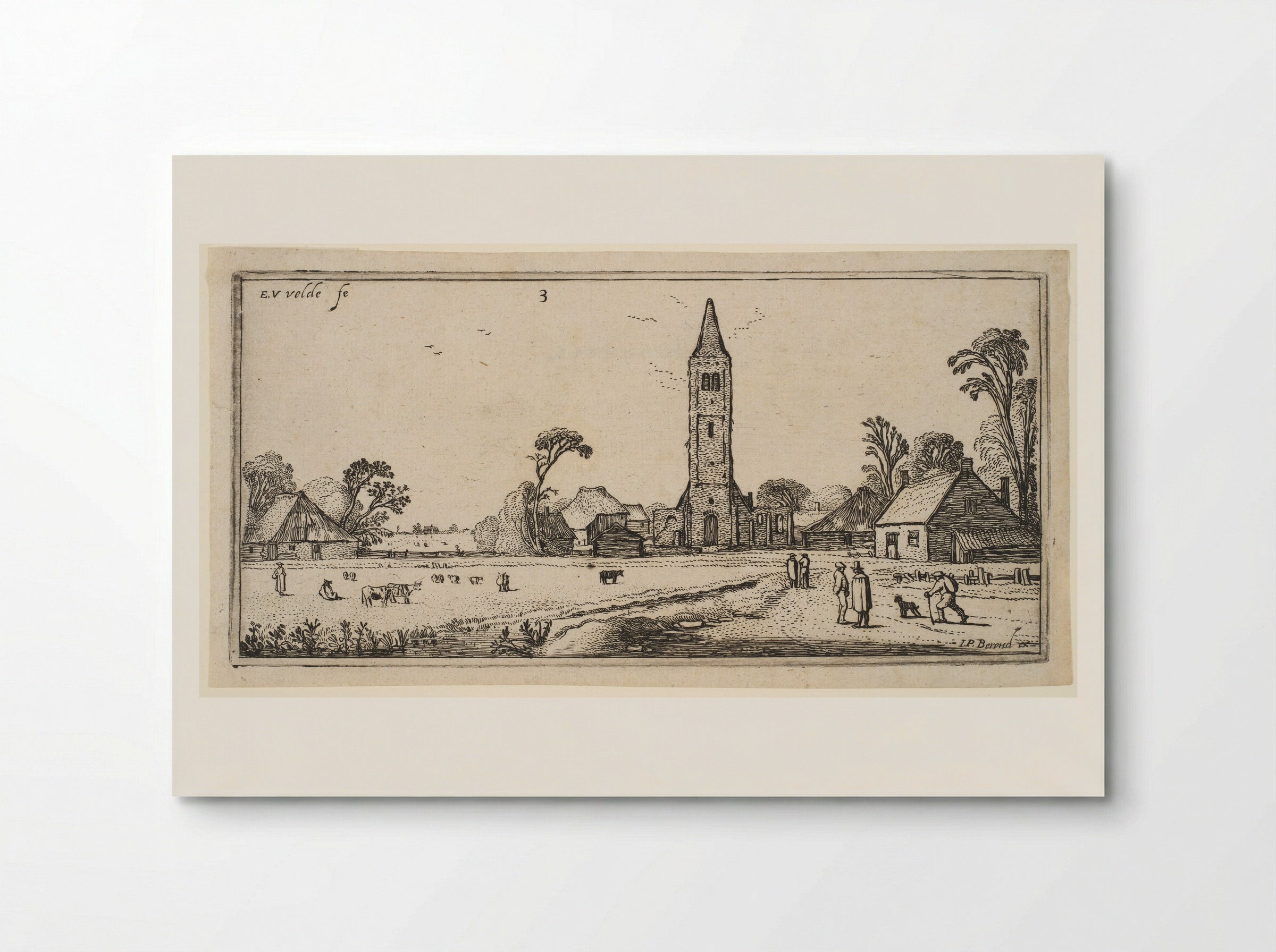 Path at Right Leading to a Village - Esaias van de Velde - Poster
