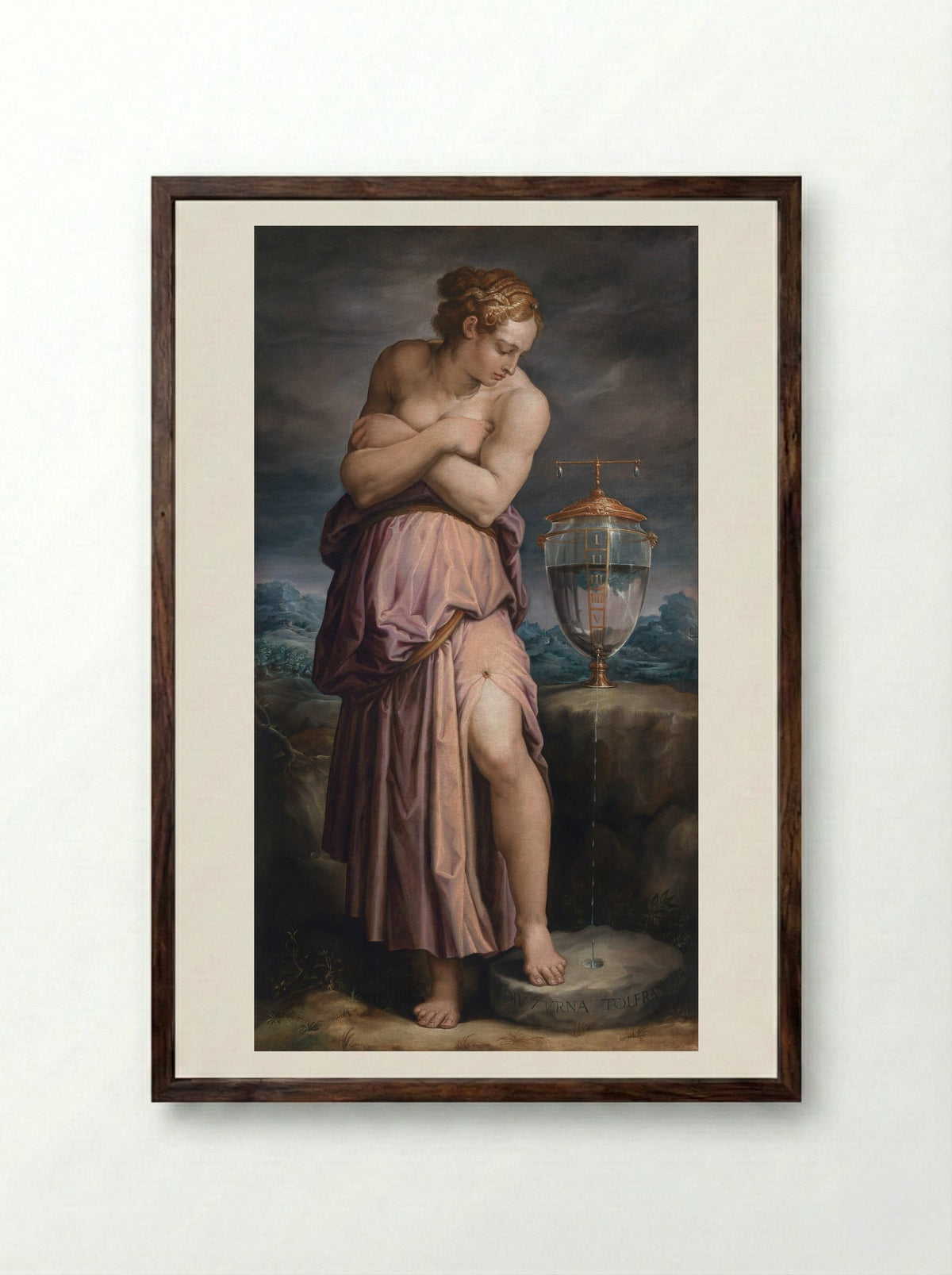 Patience - Giorgio Vasari - Framed Print Dark Wood