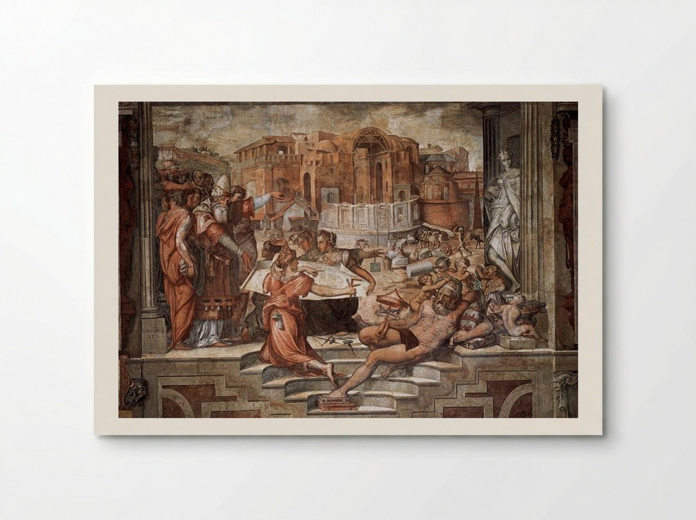 Paul III Farnese Directing the Continuance of St Peter's - Giorgio Vasari - Poster