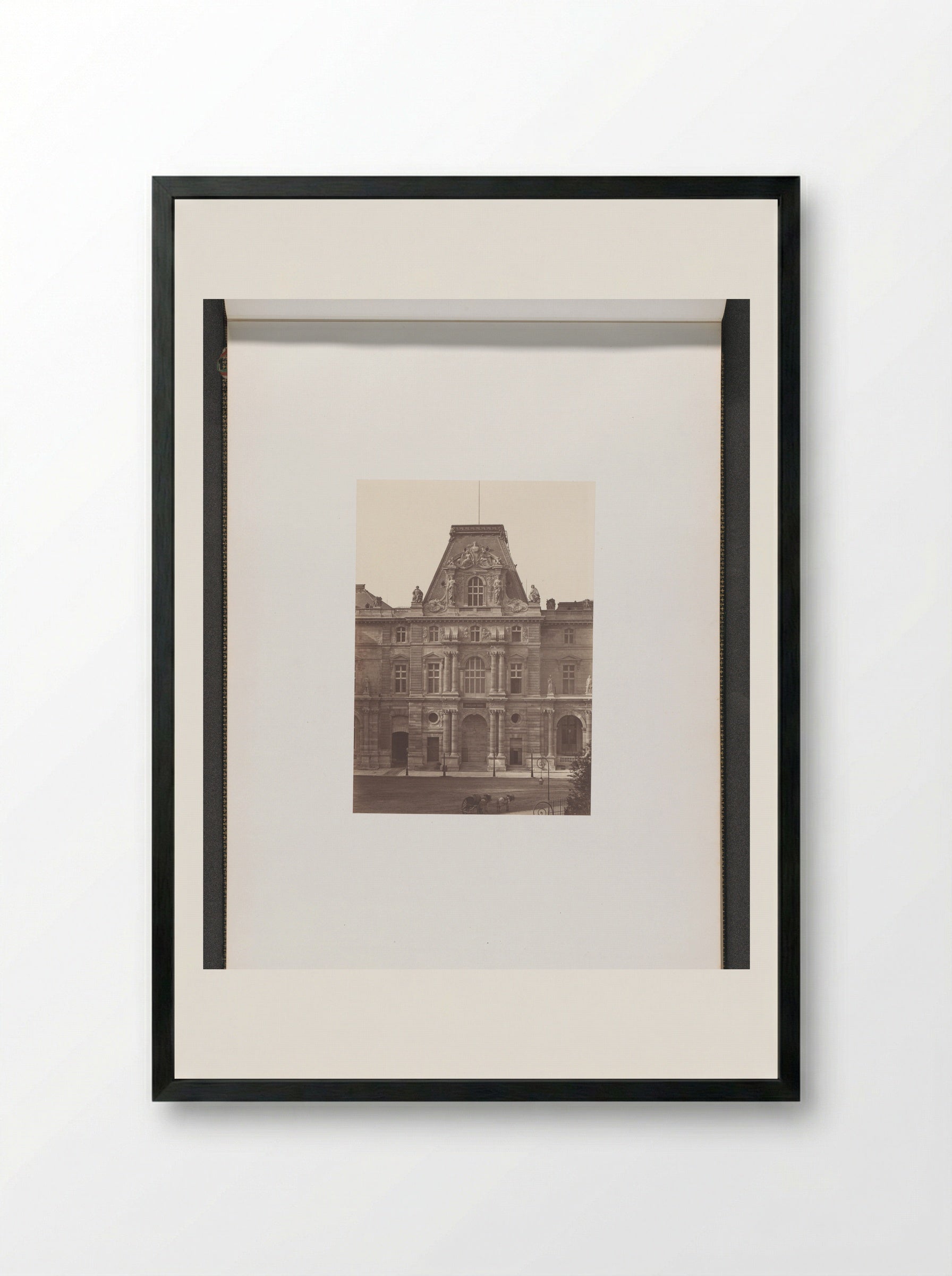 Pavillon Daru, Palais du Louvre - Édouard Denis Baldus - Framed Print Black