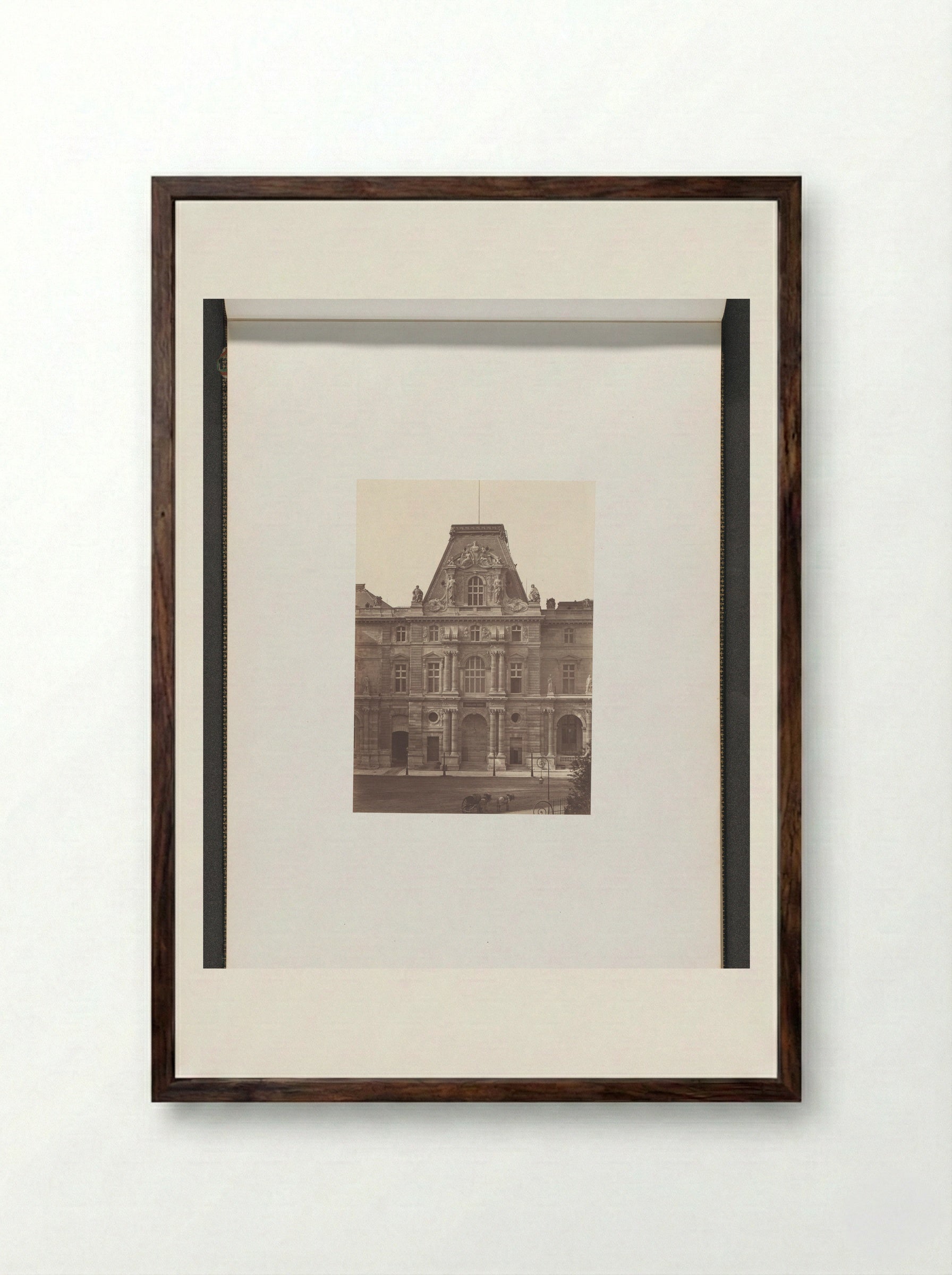 Pavillon Daru, Palais du Louvre - Édouard Denis Baldus - Framed Print Dark Wood