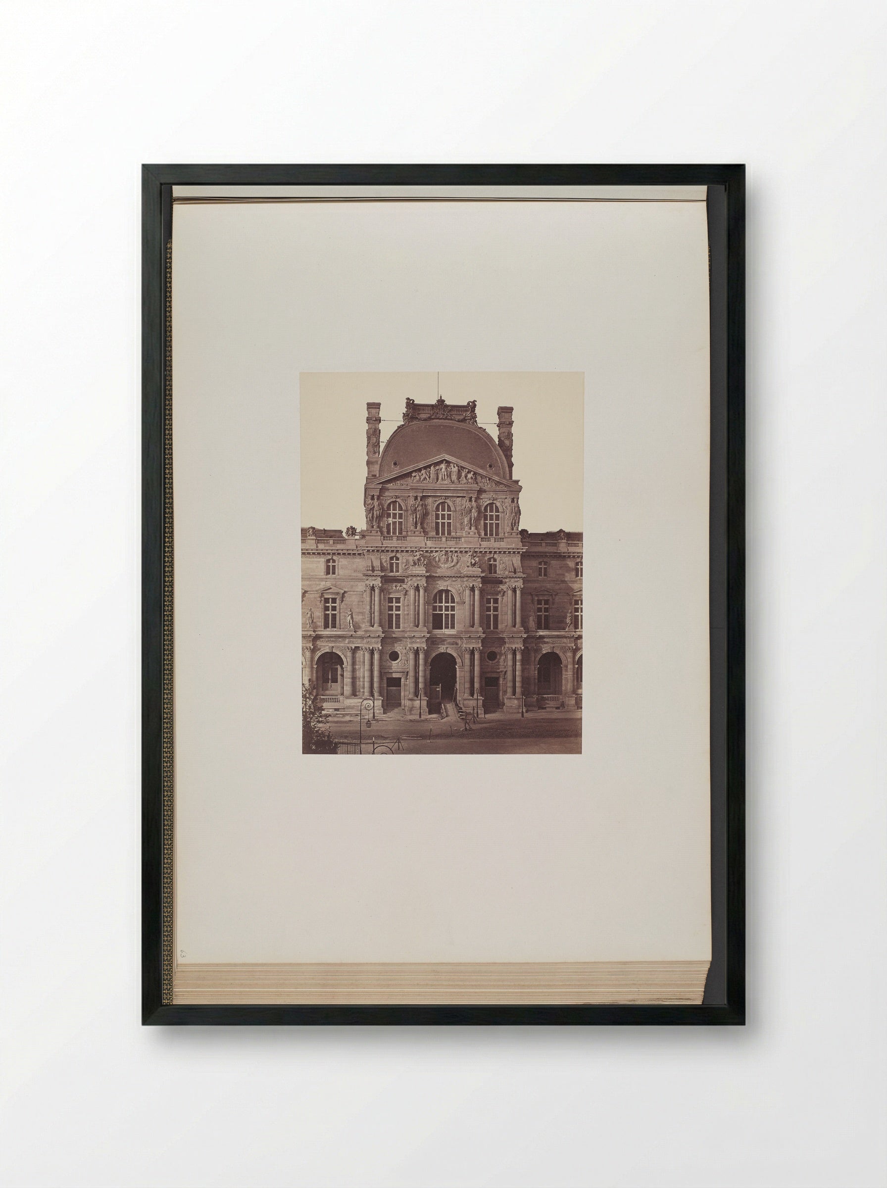 Pavillon Denon, Palais du Louvre - Édouard Denis Baldus - Framed Print Black