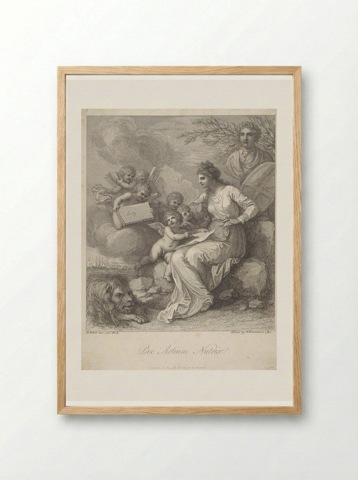Pax Artium Nutrix - Francesco Bartolozzi - Framed Print Wood
