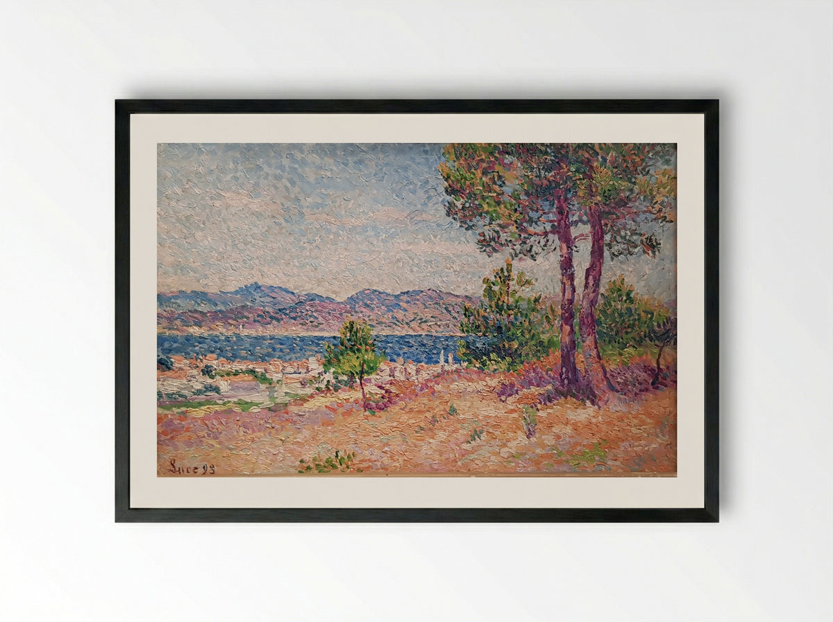 Paysage à Saint-Tropez - Maximilien Luce - Framed Print Black