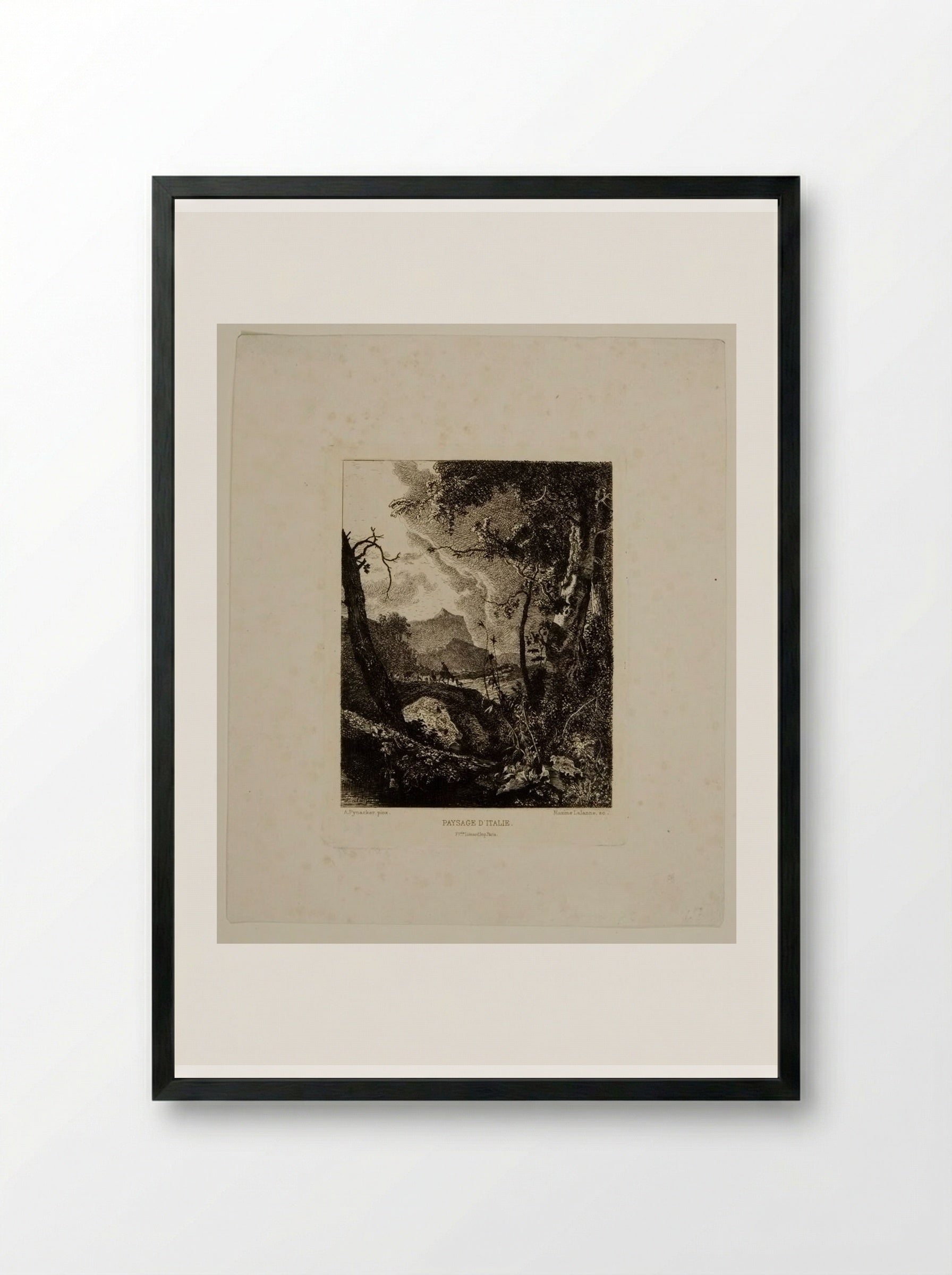 Paysage d'Italie - Maxime Lalanne - Framed Print Black