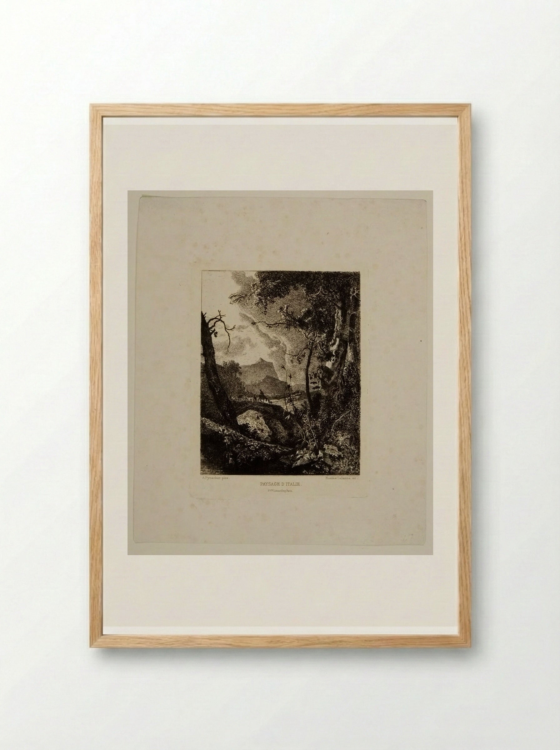 Paysage d'Italie - Maxime Lalanne - Framed Print Wood