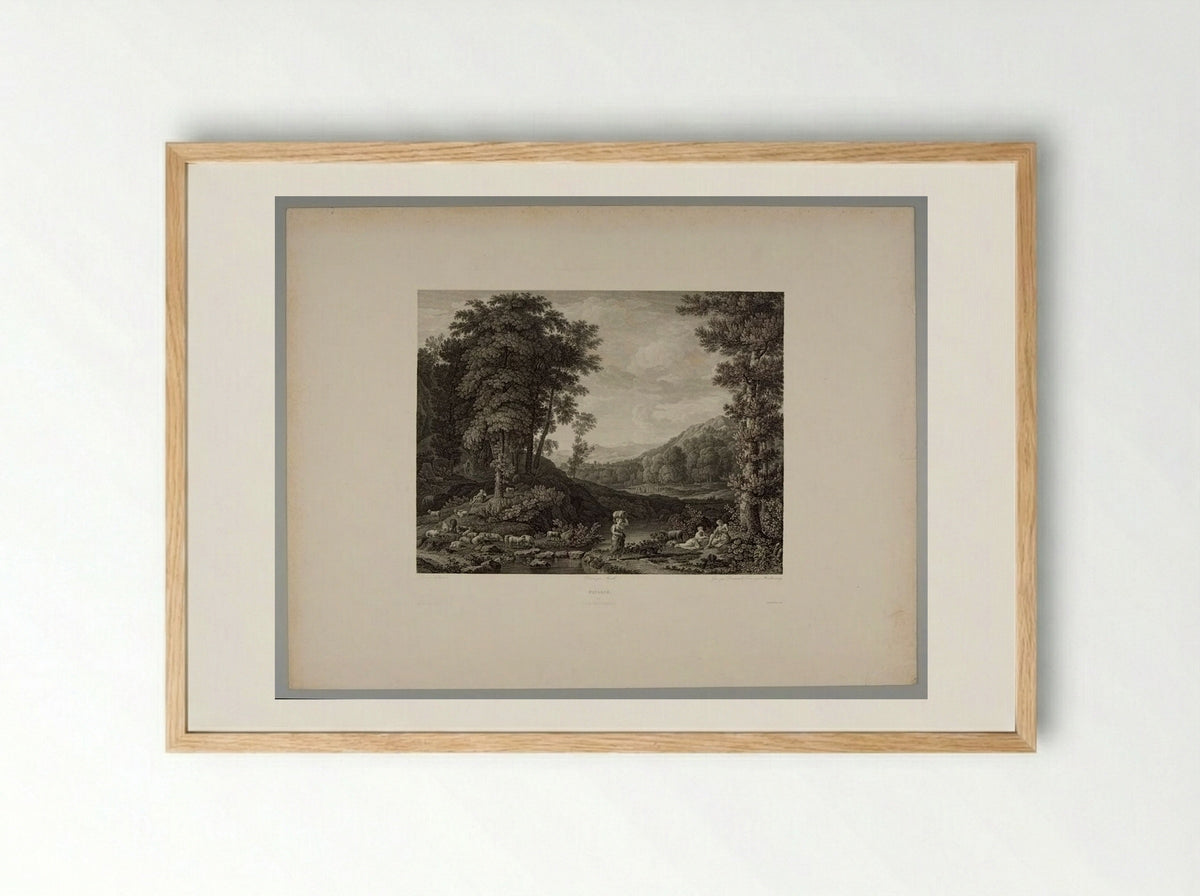 Paysage - Christian Haldenwang - Framed Print Wood