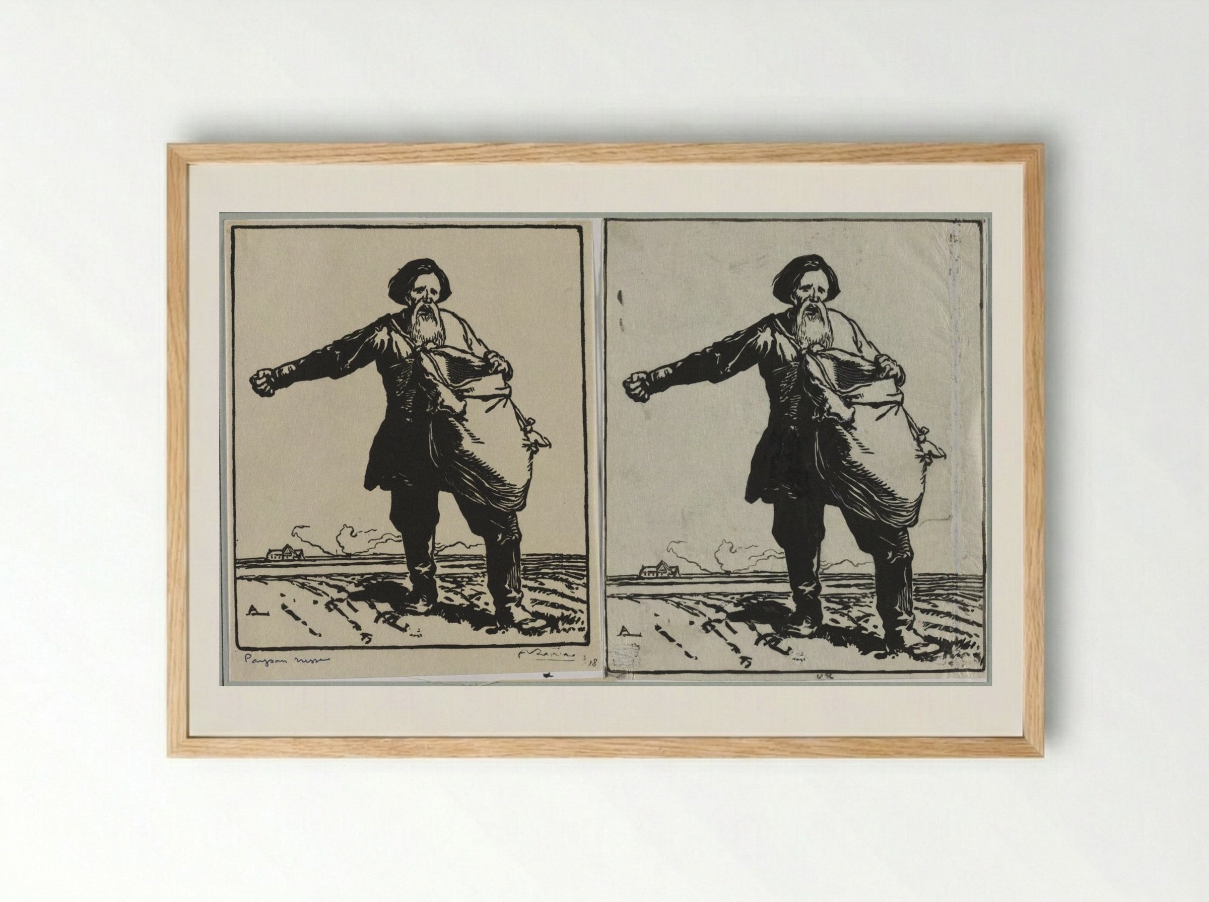 Paysan russe - Auguste Louis Lepère - Framed Print Wood