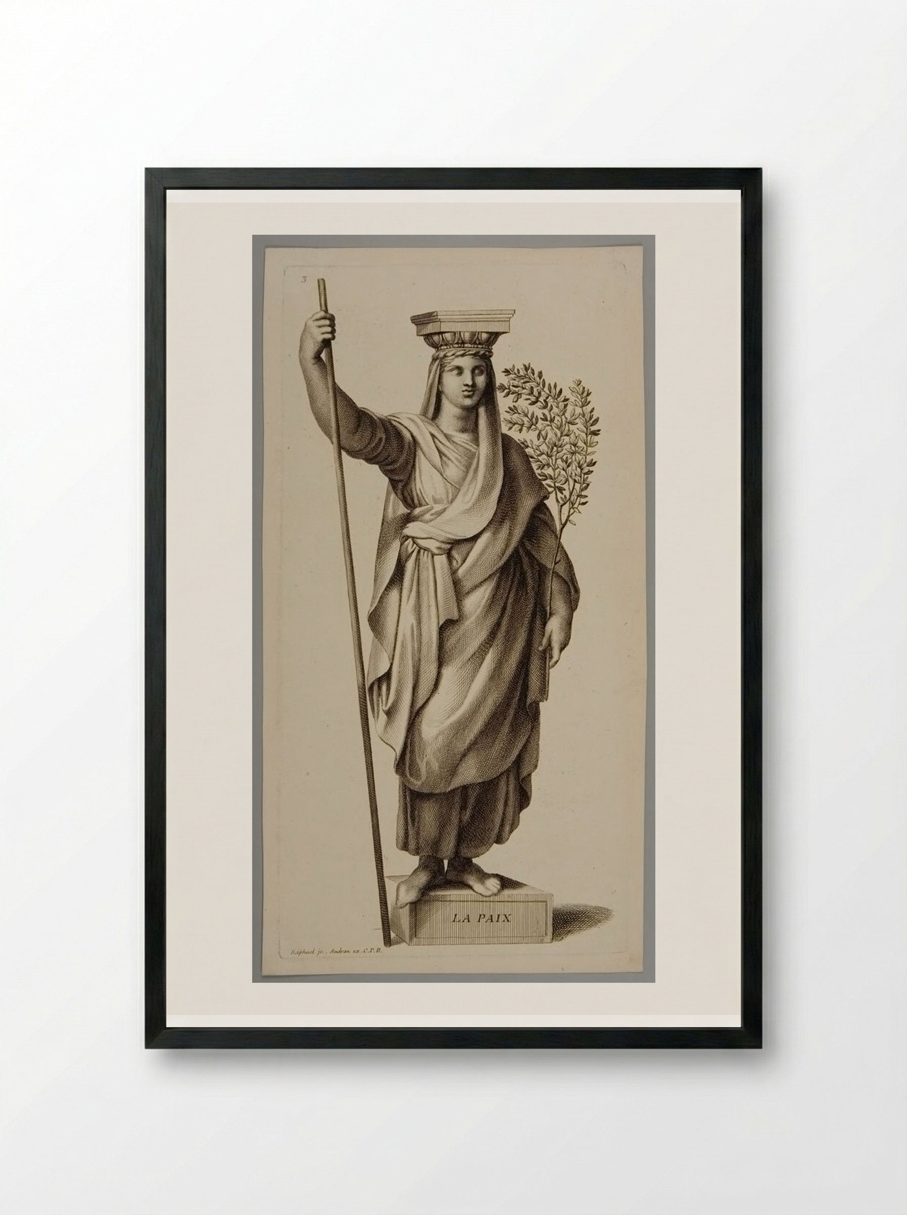 Peace (La Paix) - Gérard Audran - Framed Print Black