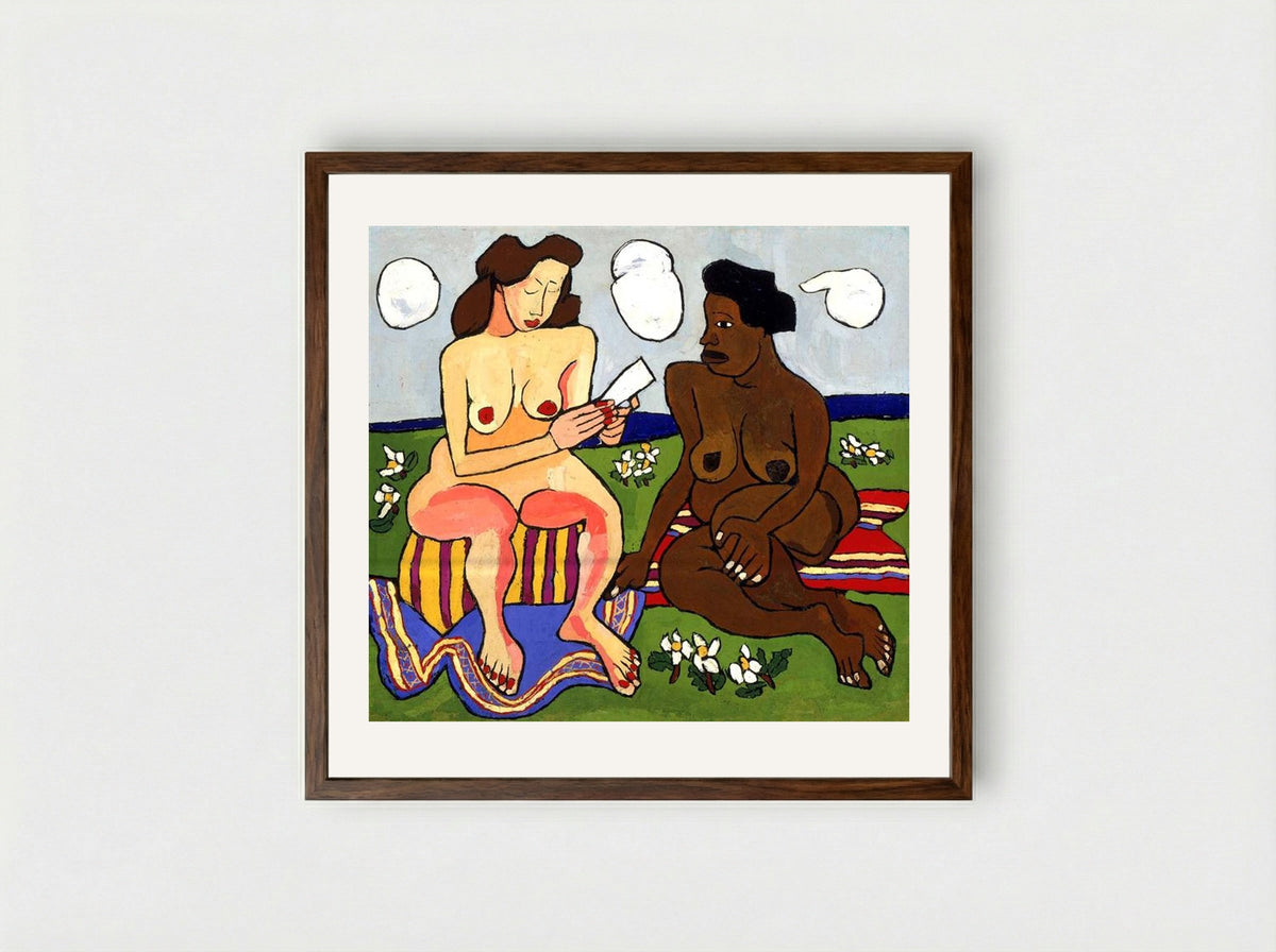 Peace - William H. Johnson - Framed Print Dark Wood