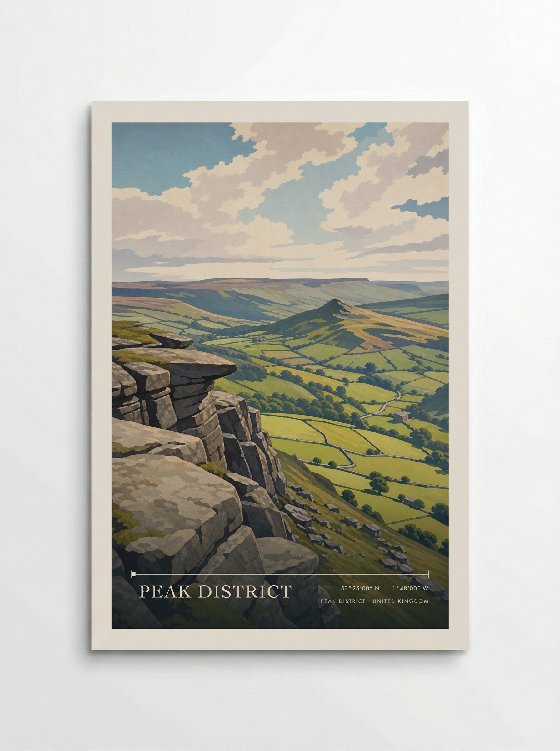 Peak District United Kingdom Travel Poster - Poster