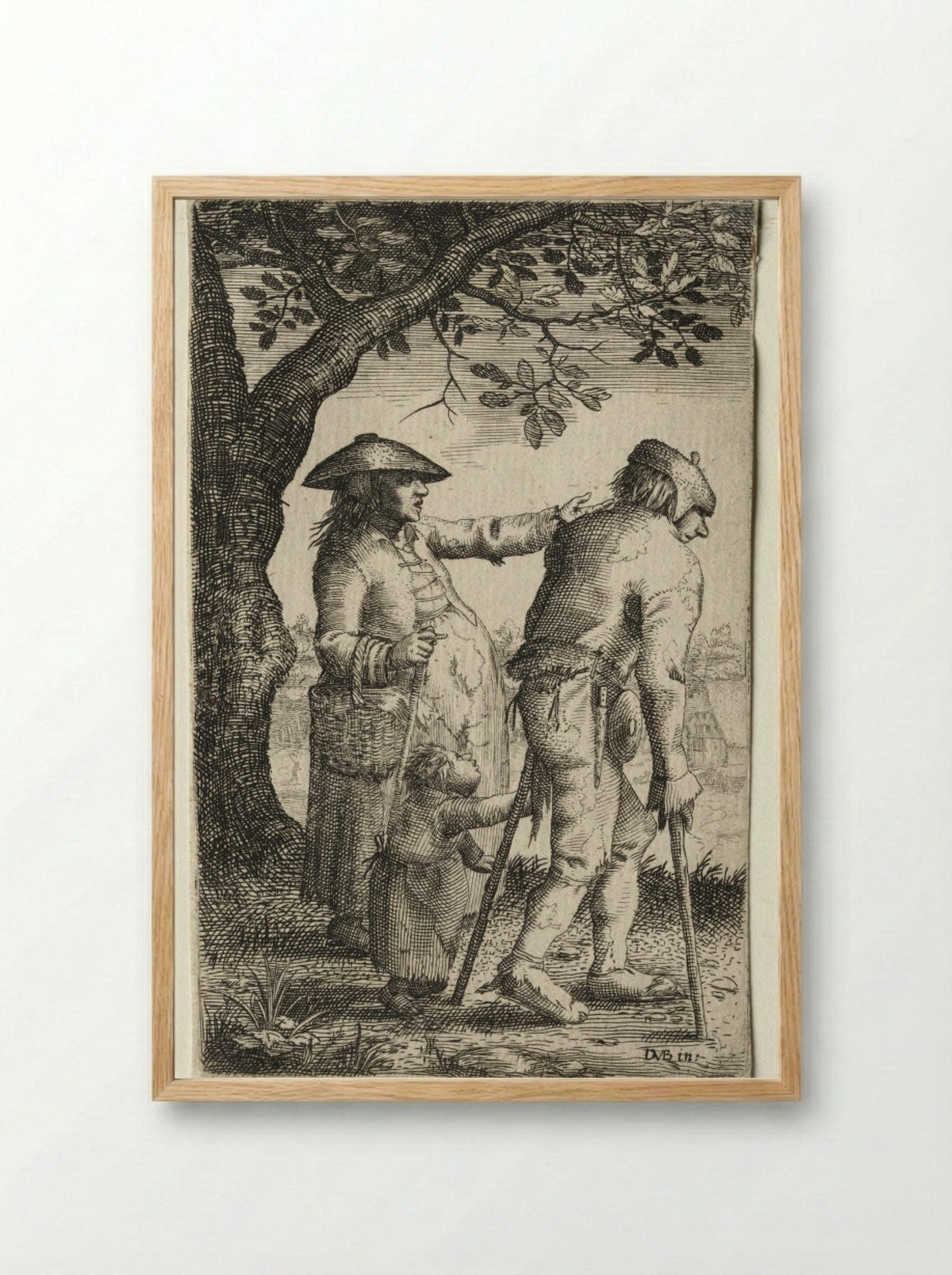 Peasant Family - David Vinckboons - Framed Print Wood