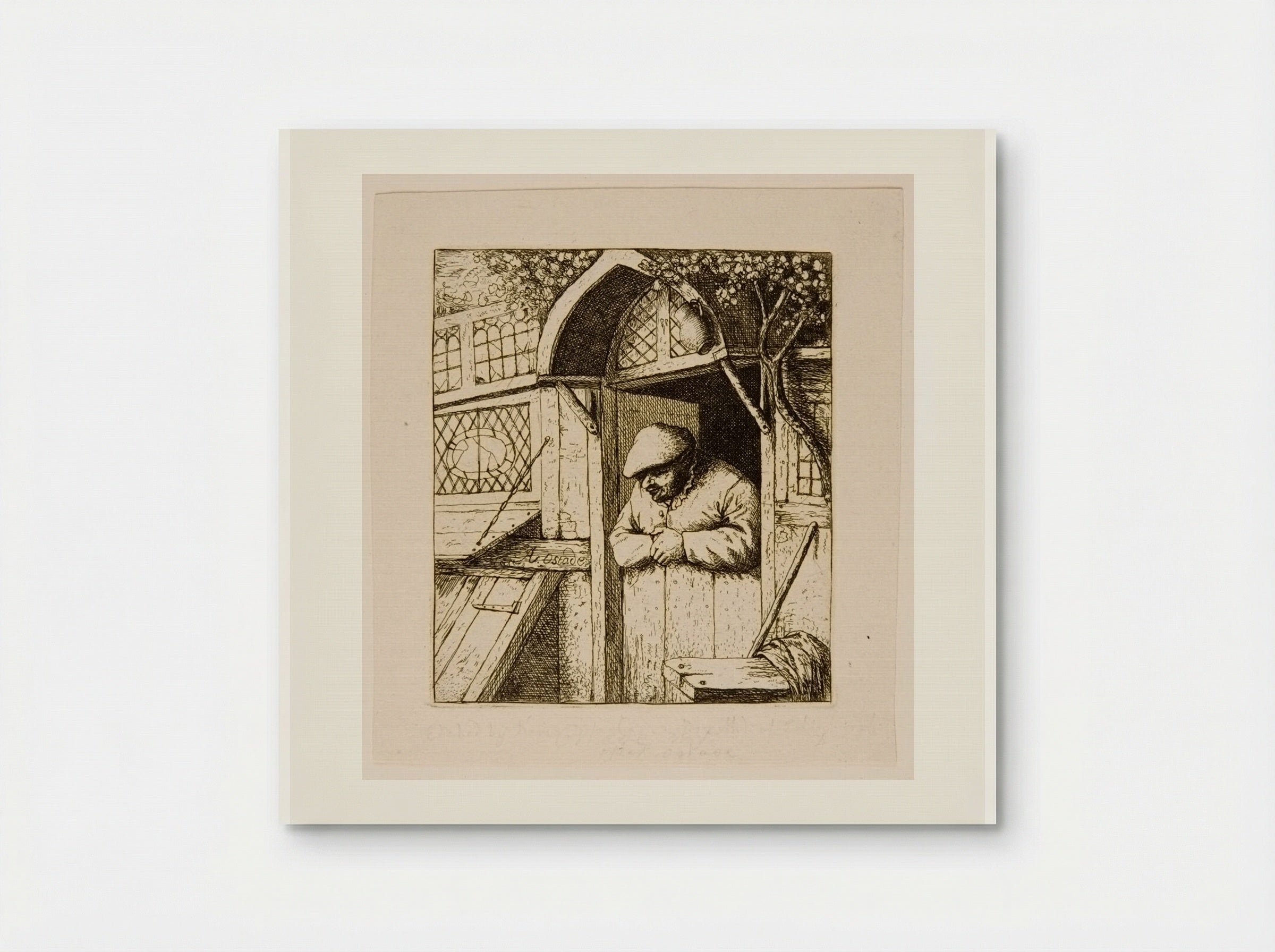 Peasant Leaning on his Doorway - David Deuchar - Poster