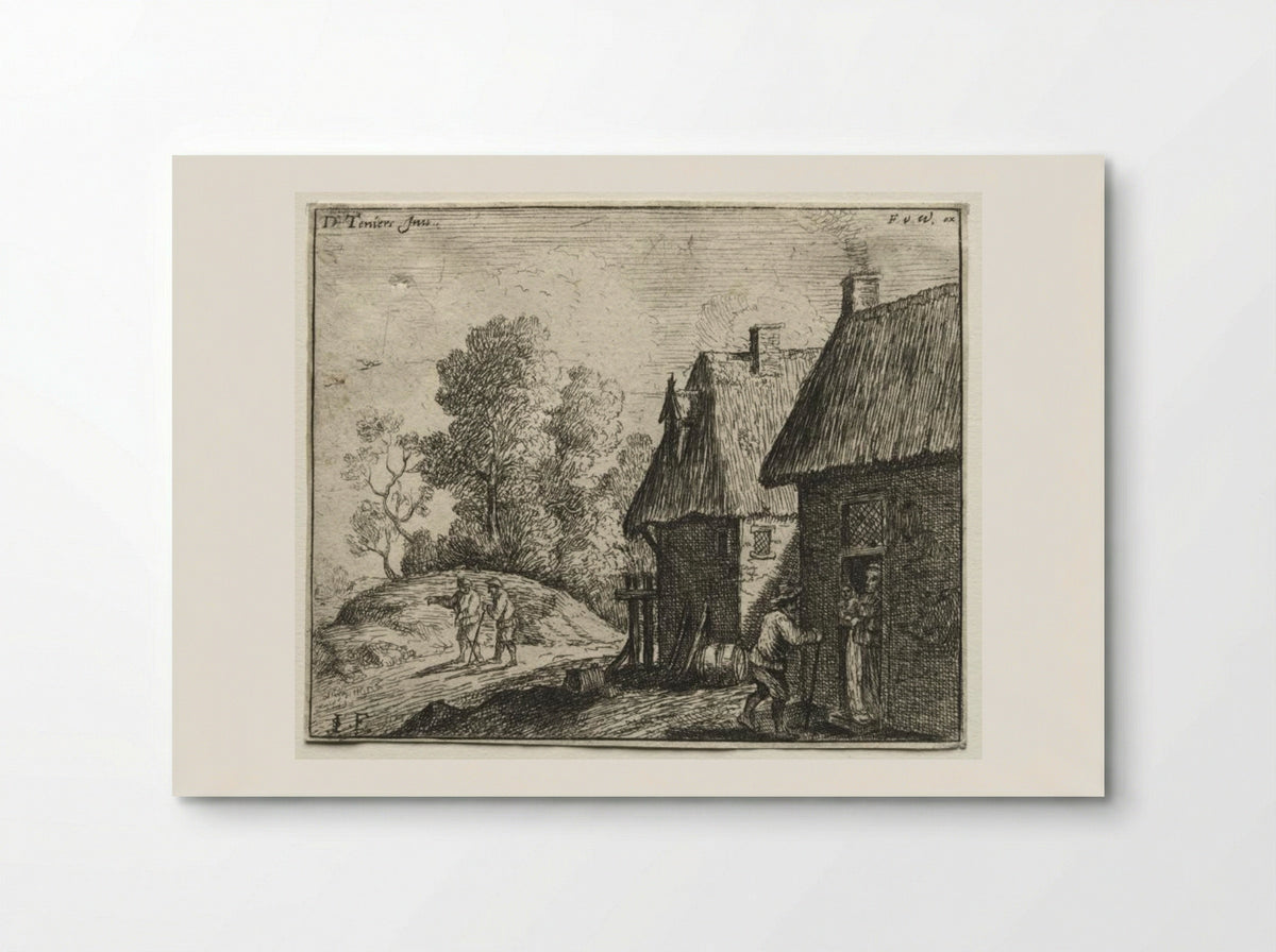 Peasant Talking to a Woman - David Teniers the Younger - Poster